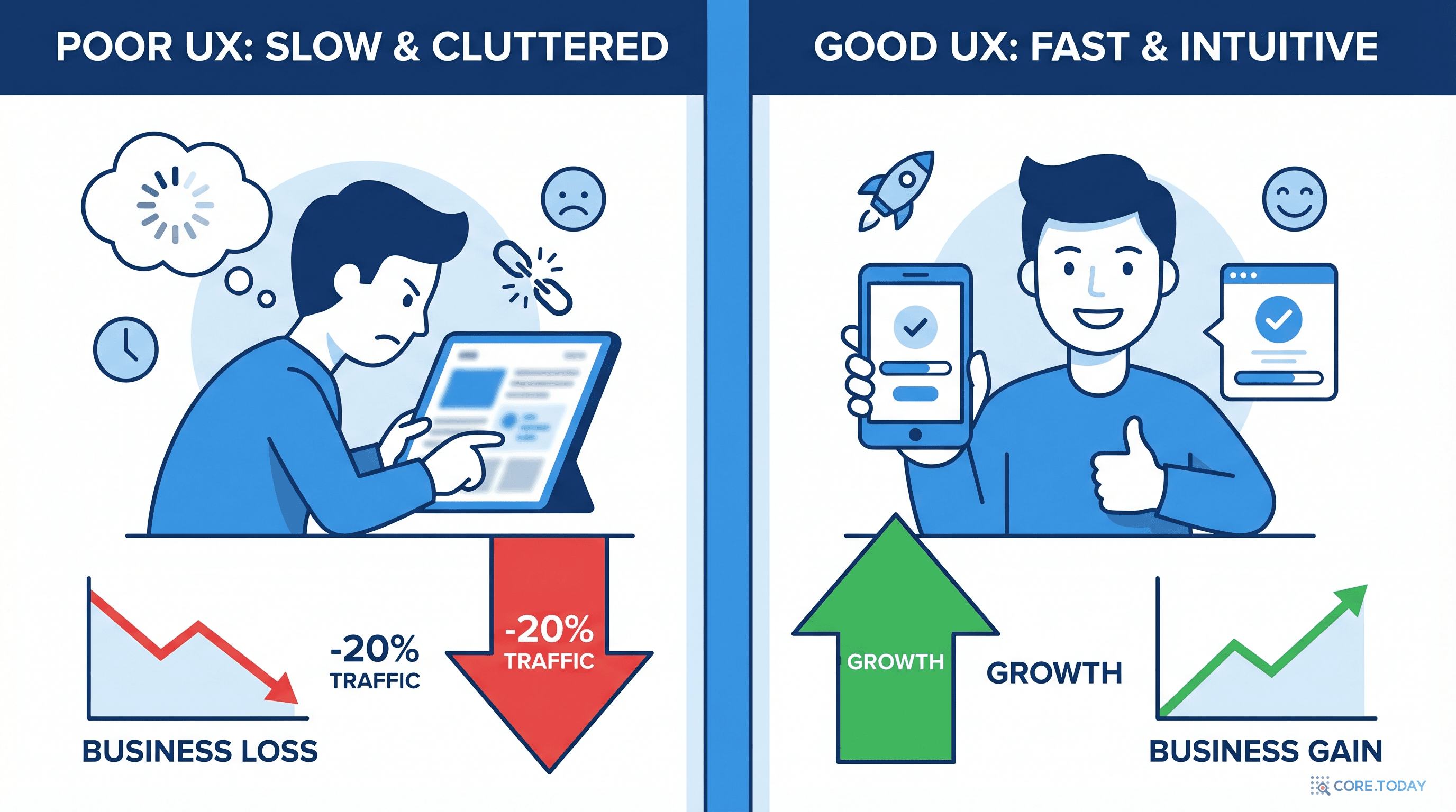 UX가 비즈니스에 미치는 임팩트 — 0.5초의 차이가 트래픽 20%를 좌우한다