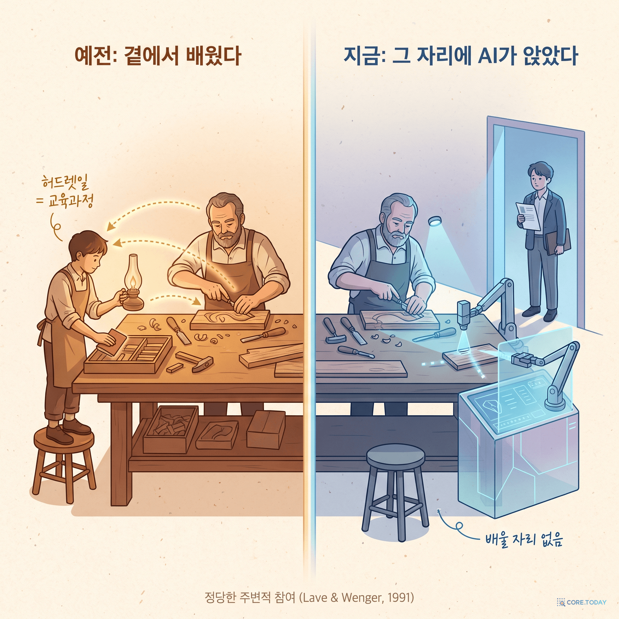 도제제도의 자리에 AI가 앉았다