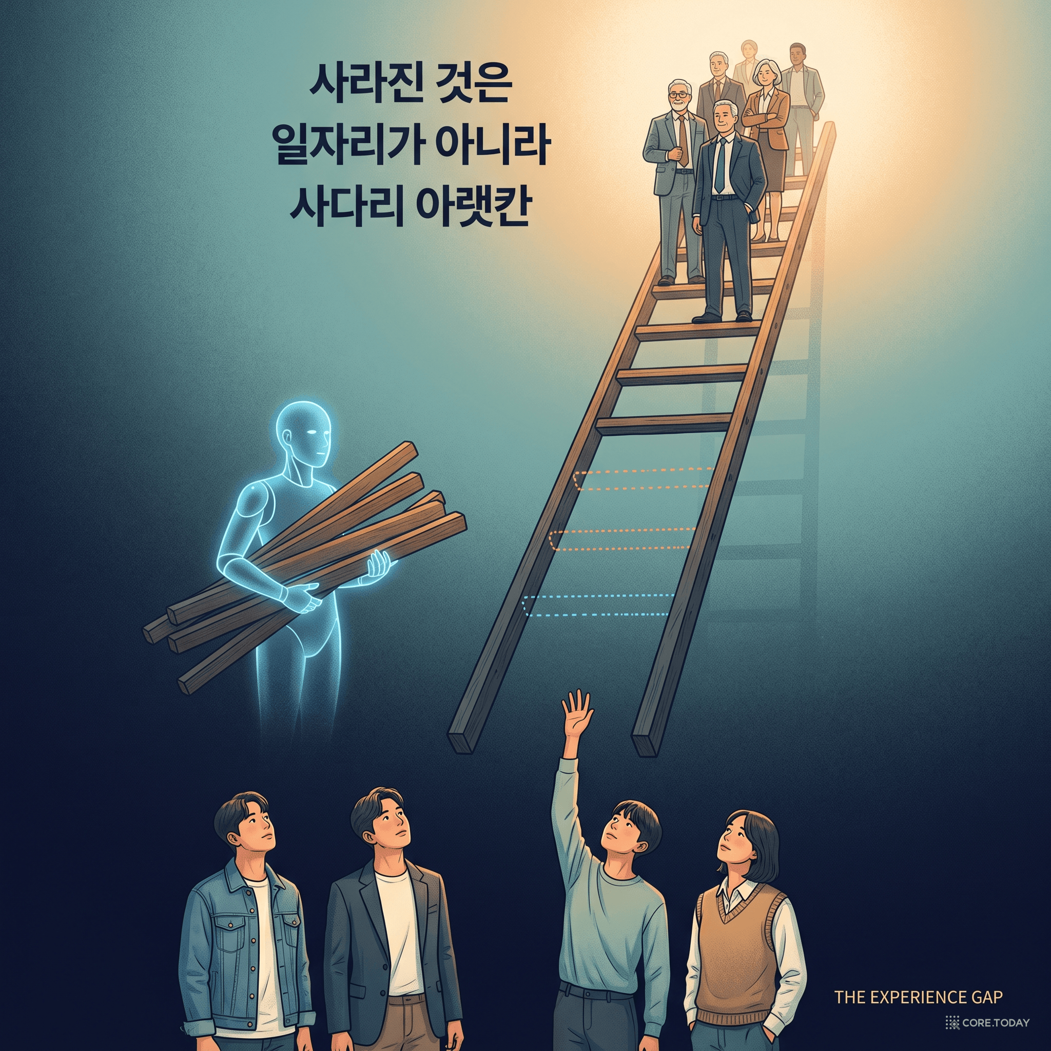 사라진 것은 일자리가 아니라 사다리 아랫칸