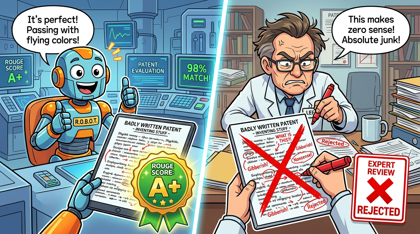 메트릭 패러독스: 기계 점수 vs 전문가 평가