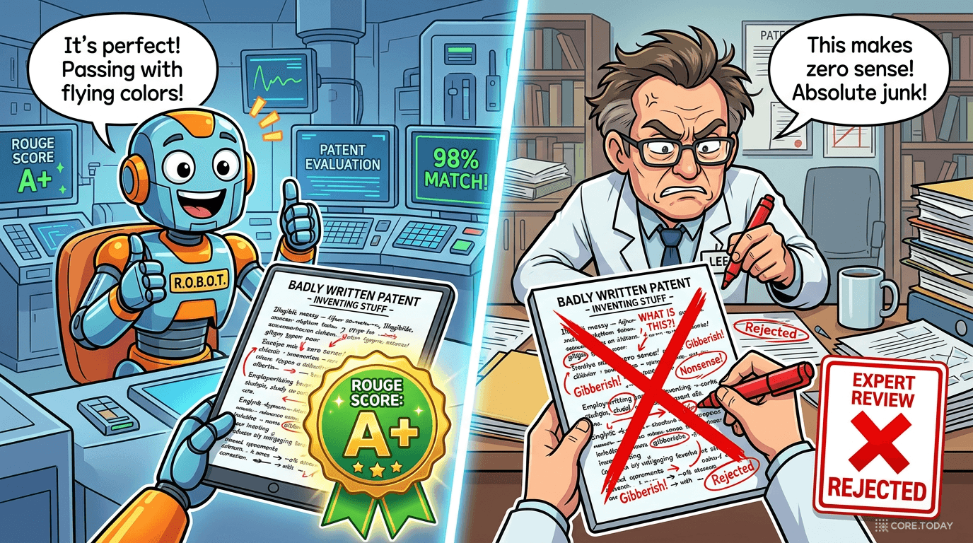 메트릭 패러독스: 기계 점수 vs 전문가 평가