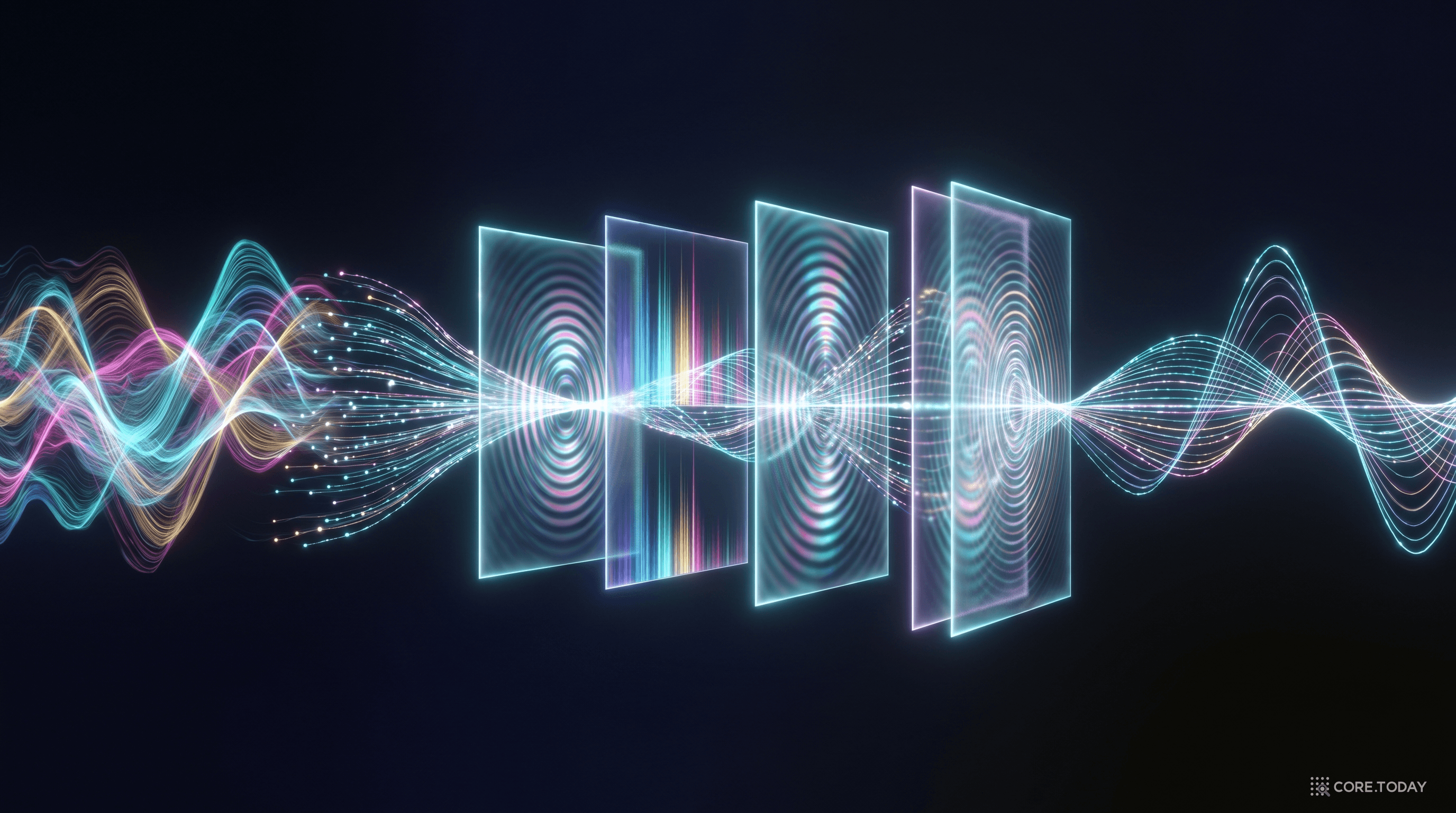 FNO의 데이터 흐름 — 입력 함수가 주파수 공간을 지나며 변환된 뒤 출력 함수로 재구성된다