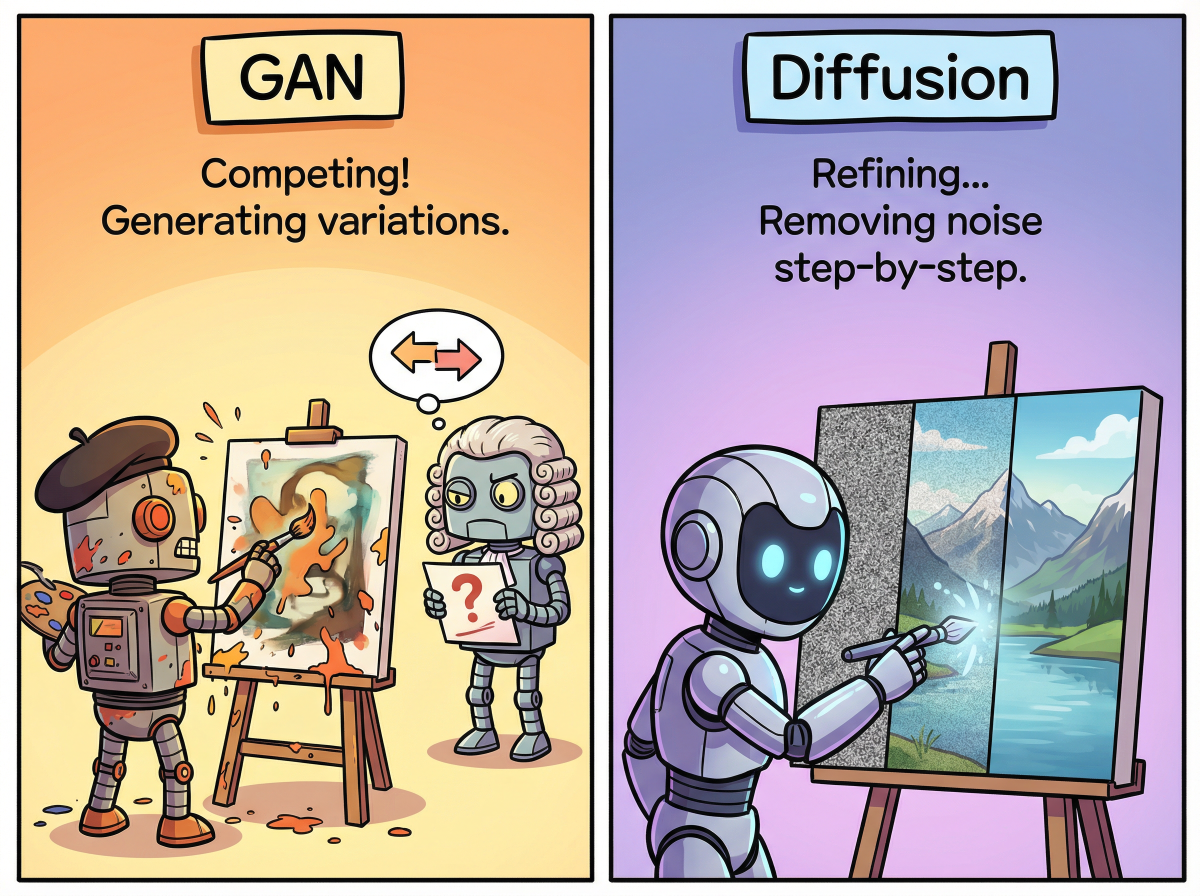 GAN과 디퓨전 모델의 비교