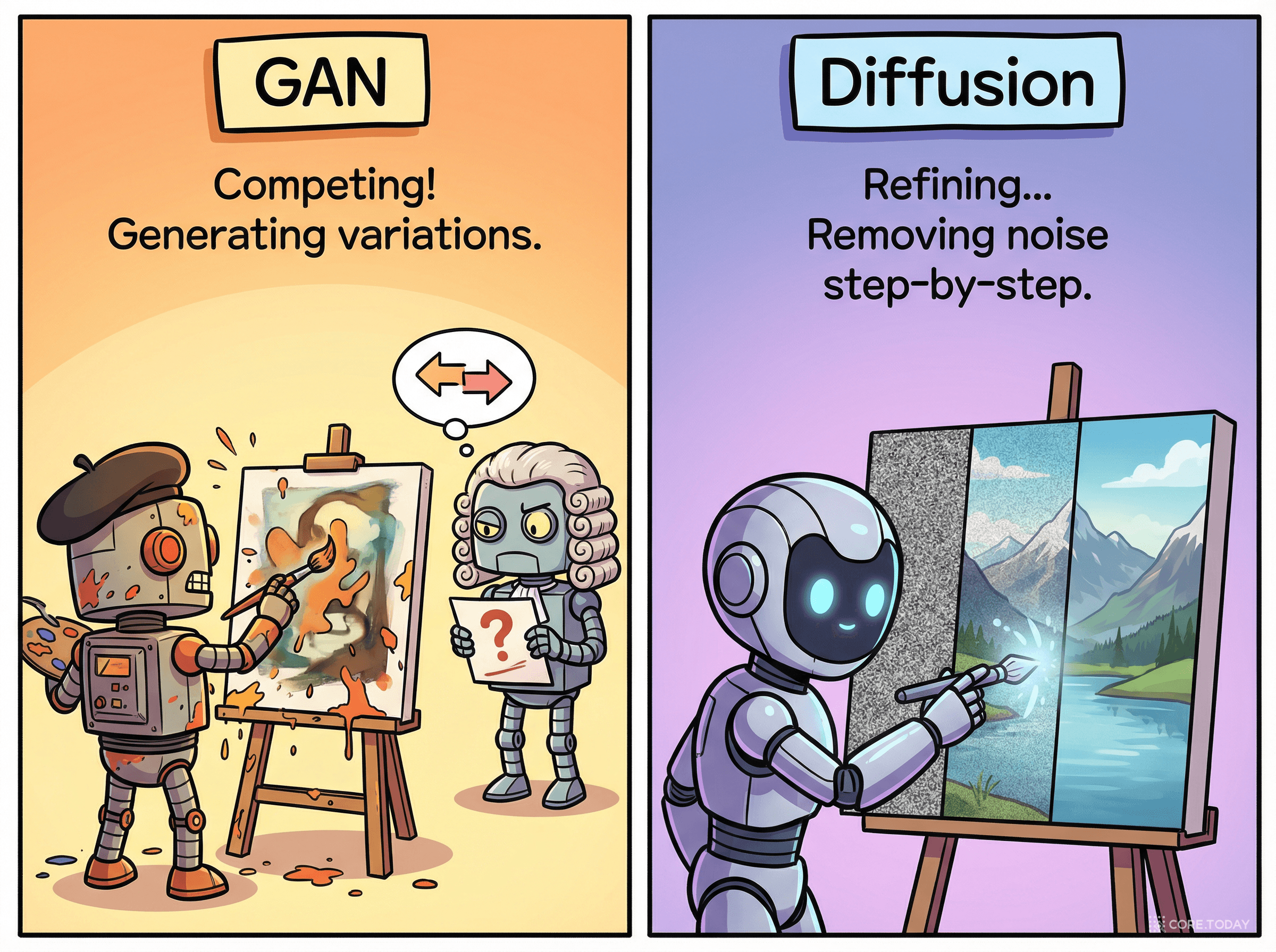 GAN과 디퓨전 모델의 비교