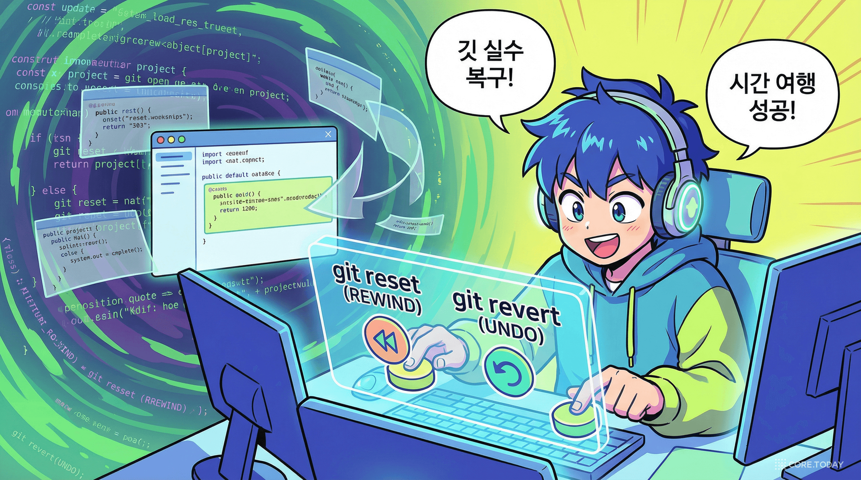 git revert를 타임머신처럼 사용해 실수를 되돌리는 개발자