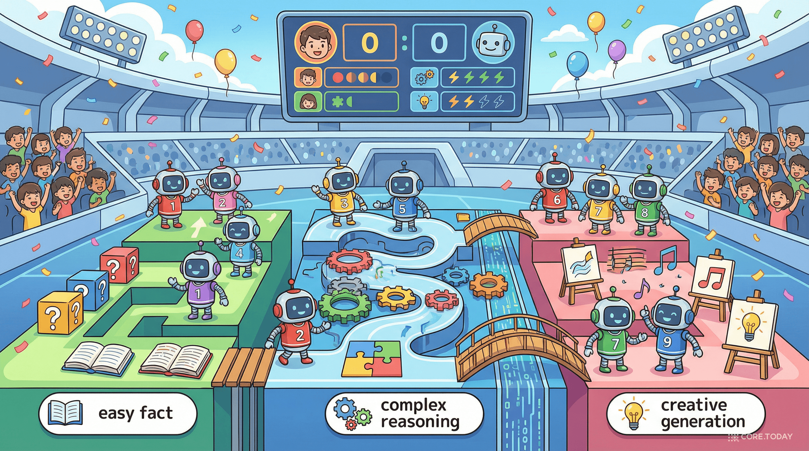 벤치마크 대회장의 9개 AI 시스템