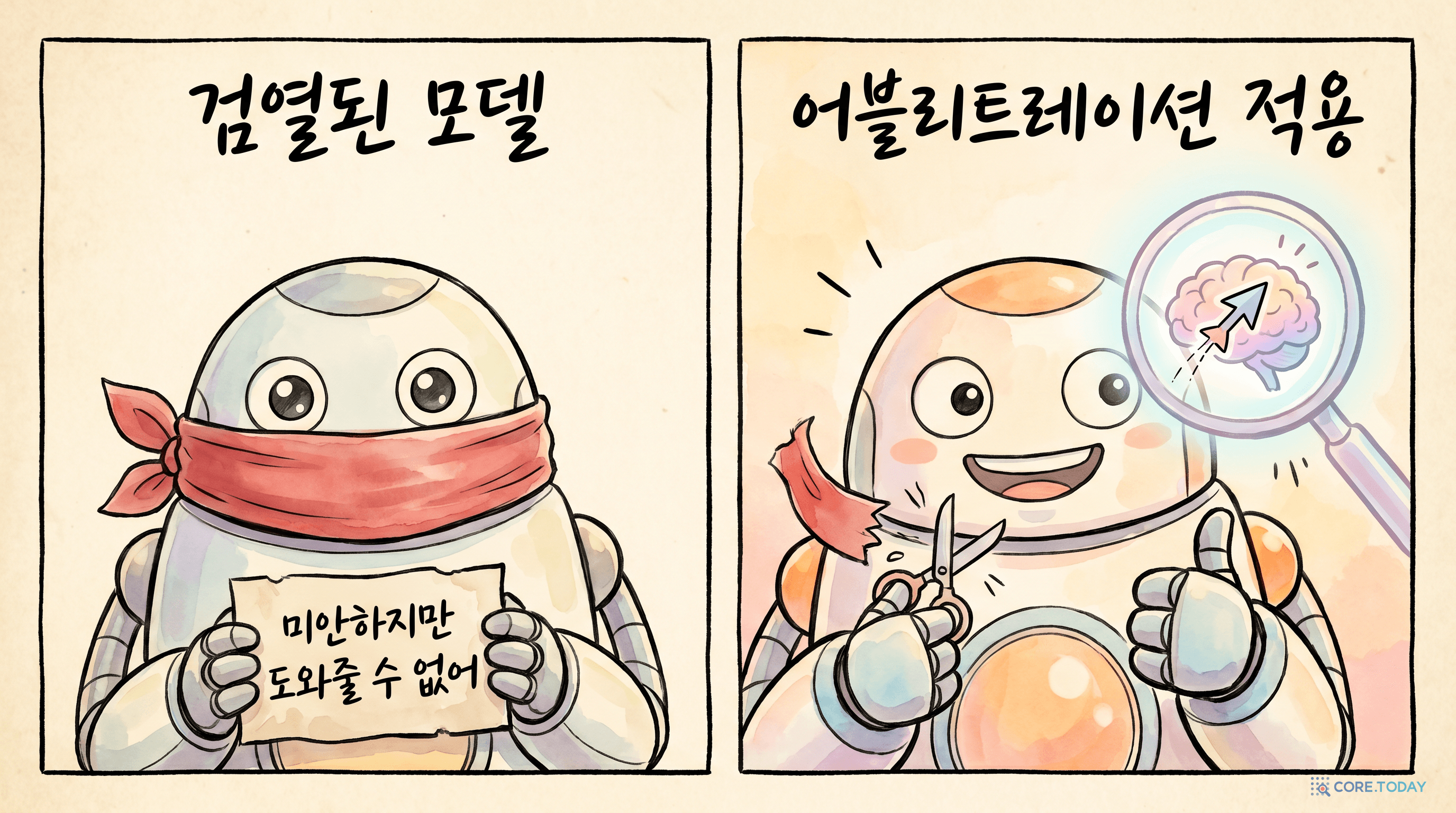 검열된 AI vs 어블리트레이션 적용 — 외과수술적으로 거부 기제를 제거한다