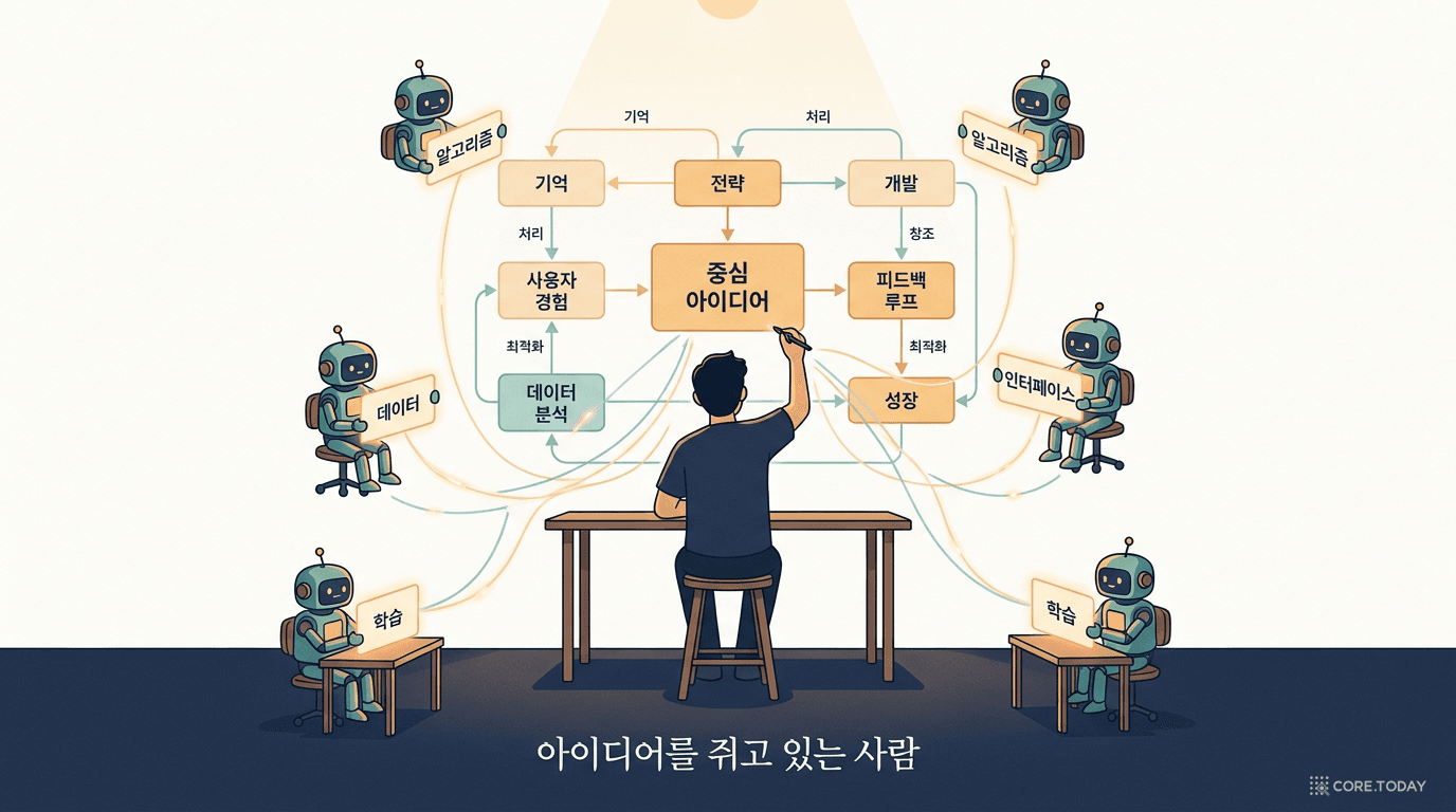 아이디어를 쥐고 있는 사람
