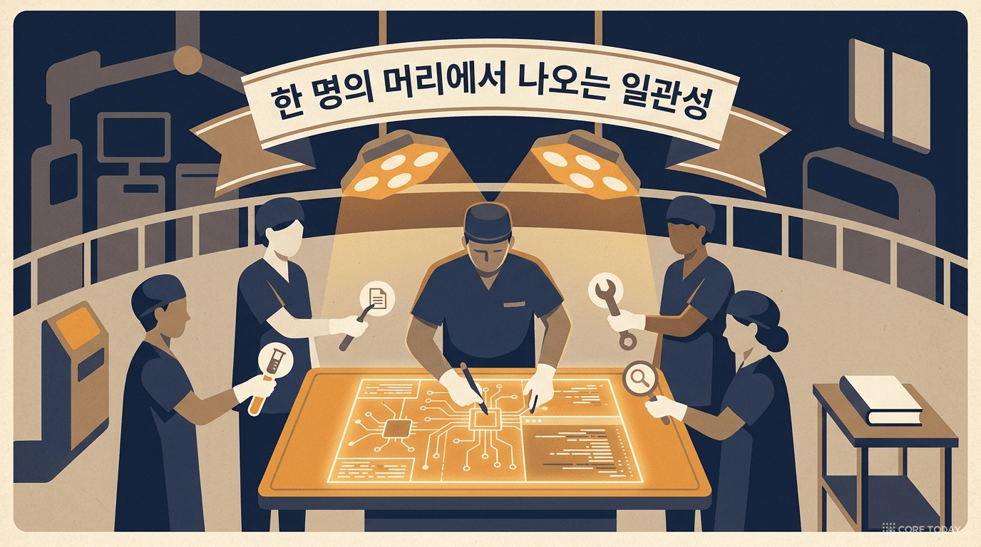 한 명의 머리에서 나오는 일관성