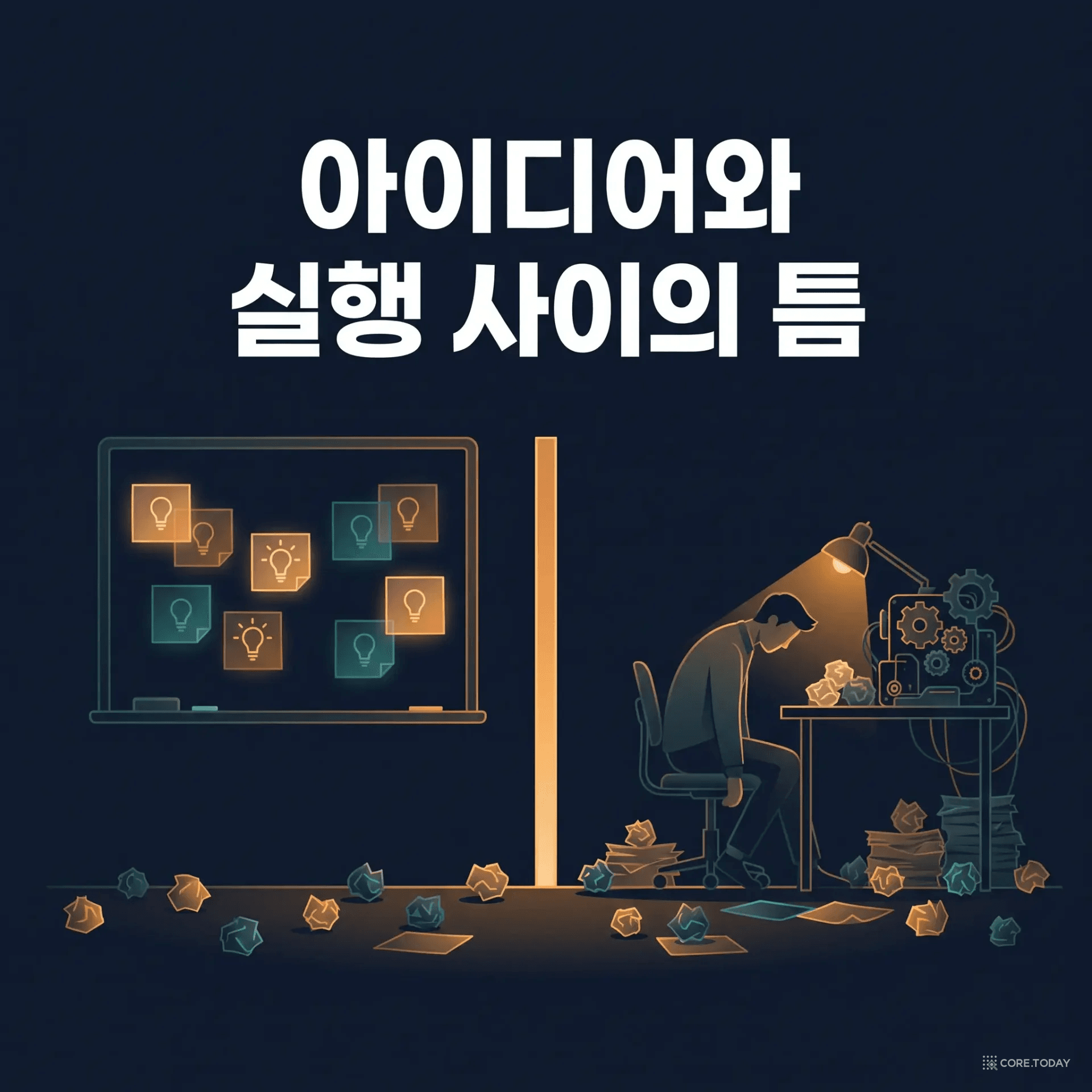 아이디어와 실행 사이의 틈