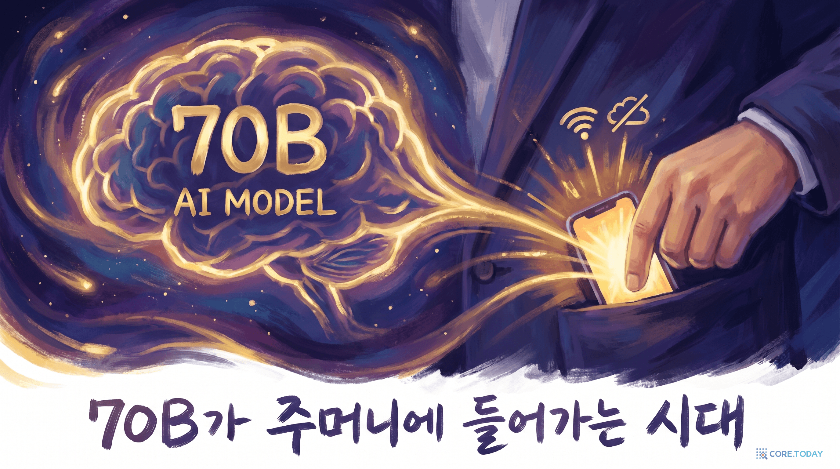 AI 민주주의 — 70B 모델이 주머니 속 스마트폰에서 작동하는 시대