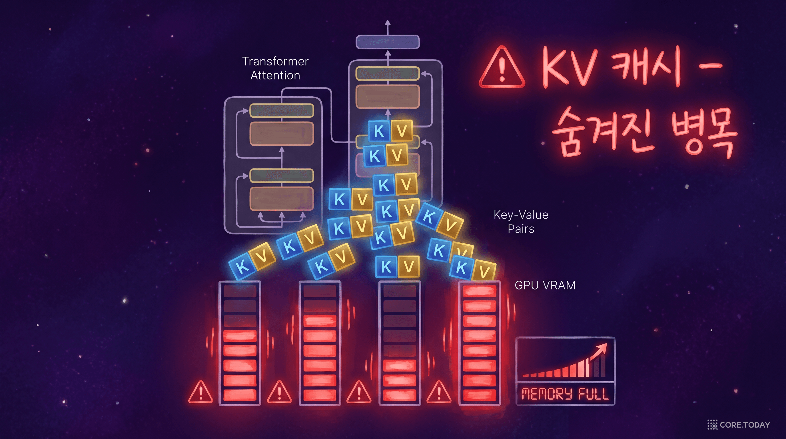 KV Cache 메모리 폭증 — Transformer 추론의 숨겨진 병목