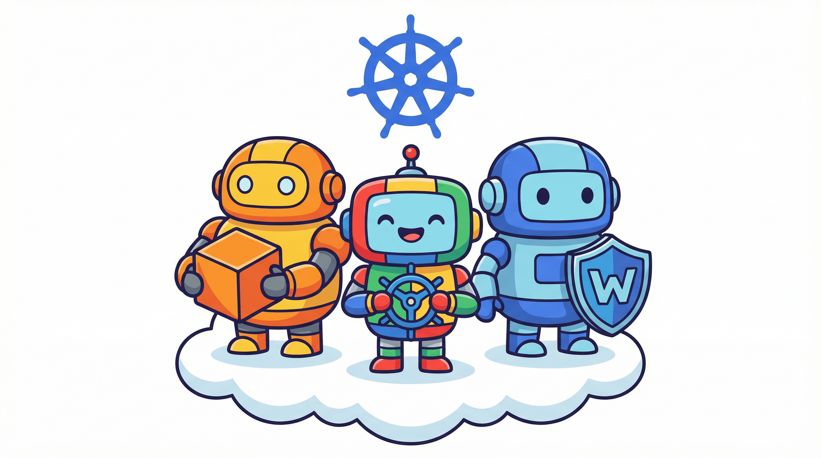 EKS, GKE, AKS — 세 클라우드의 K8s 로봇 마스코트