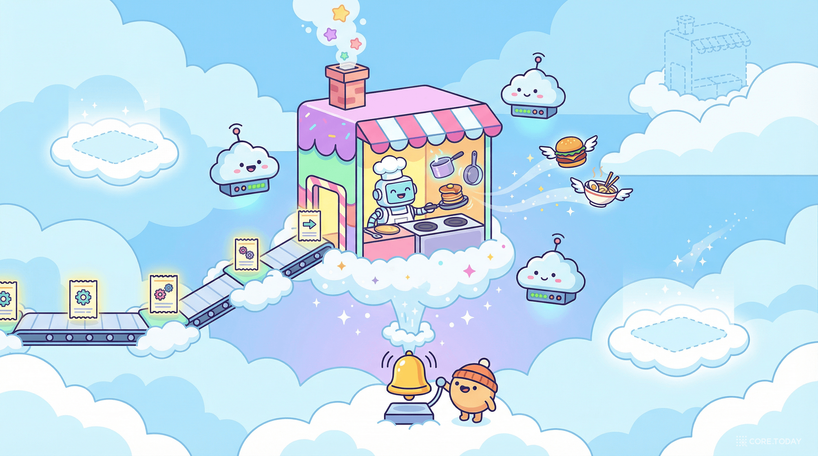 주문이 들어올 때만 나타나는 마법의 팝업 키친으로 표현한 서버리스 Lambda의 작동 원리