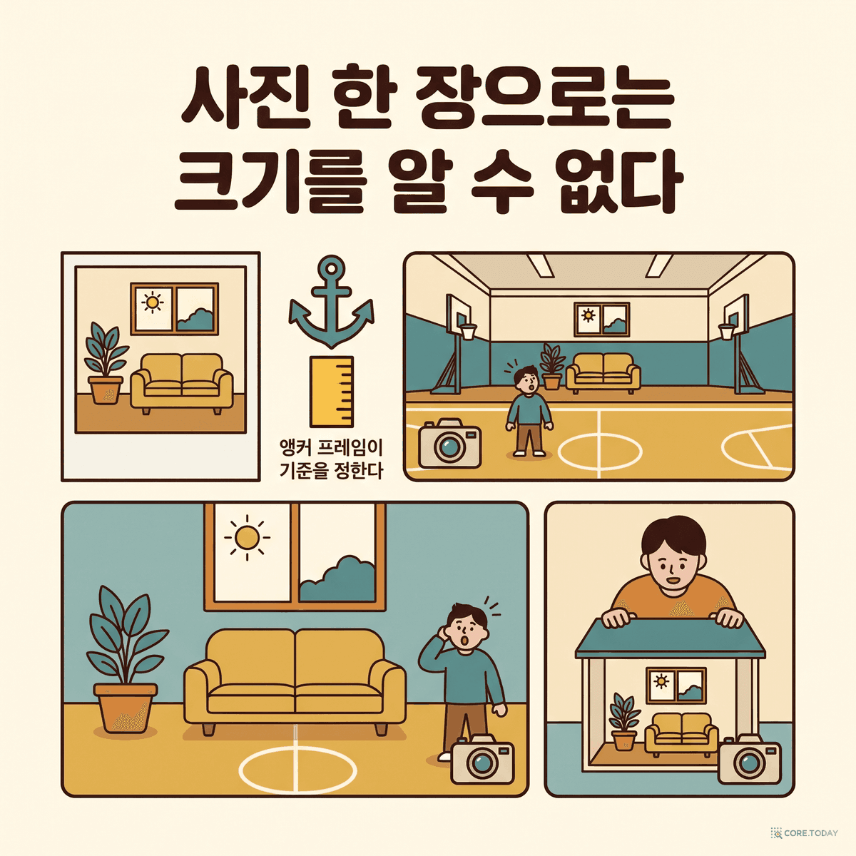사진 한 장으로는 크기를 알 수 없다