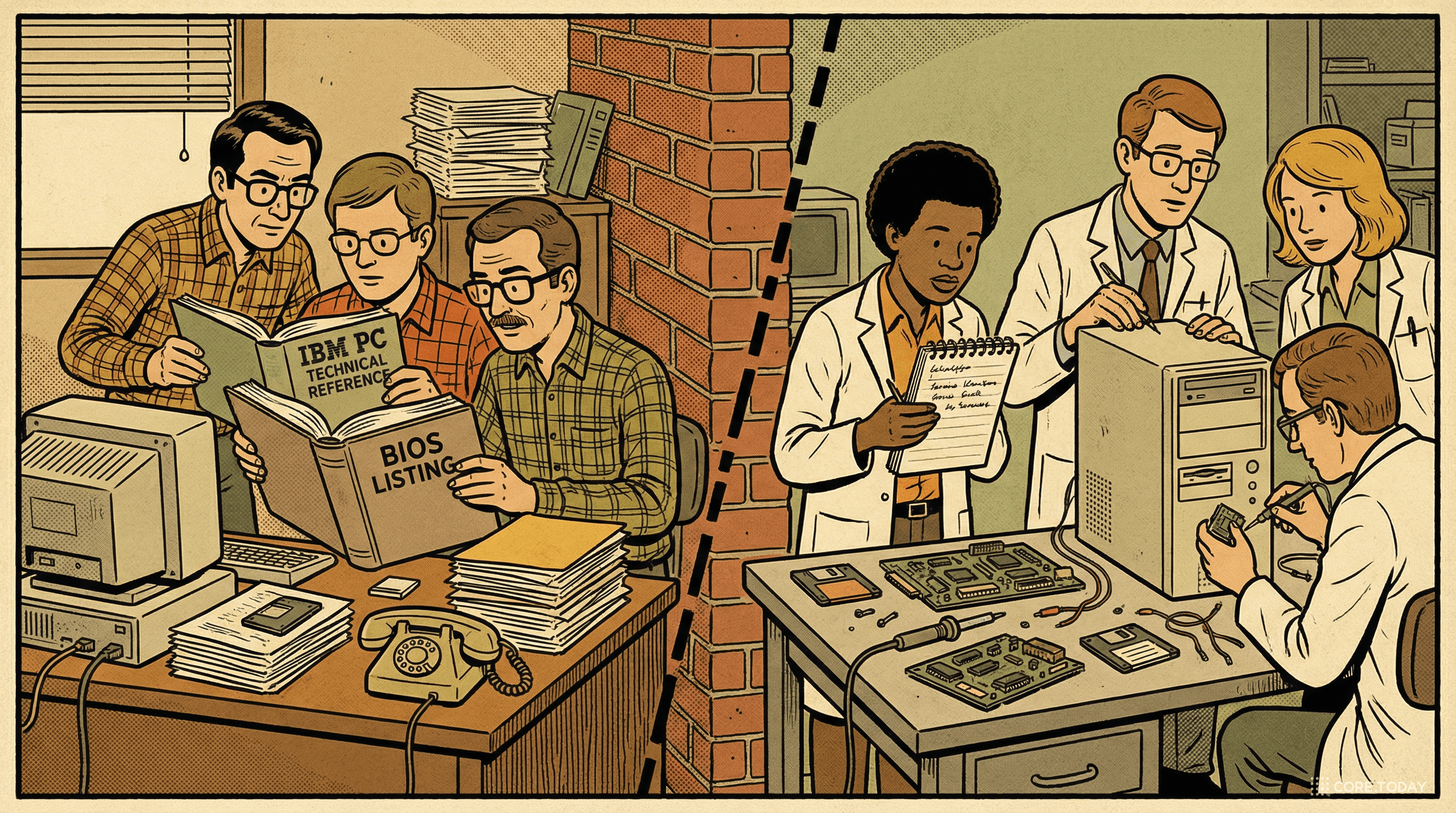 1982년 Compaq의 클린룸 역공학 일러스트