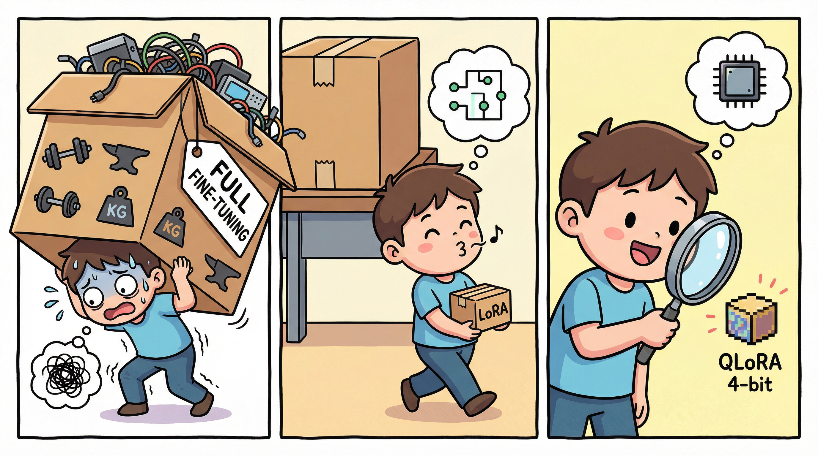 LoRA에서 QLoRA로: 더 작게, 더 강하게