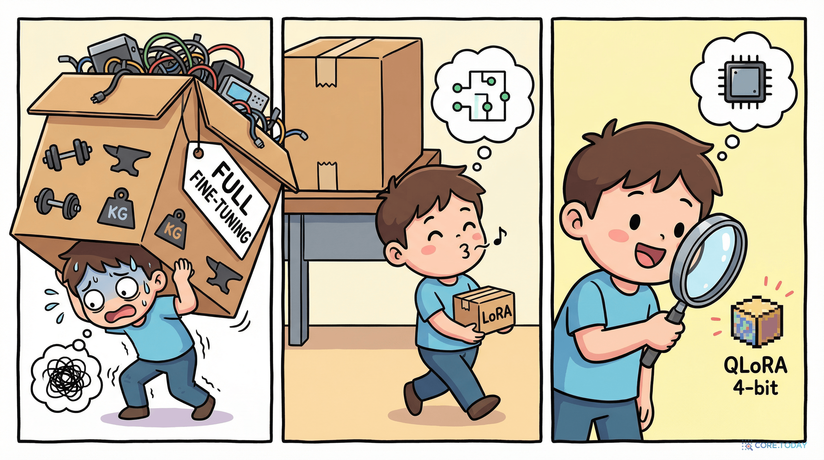 LoRA에서 QLoRA로: 더 작게, 더 강하게