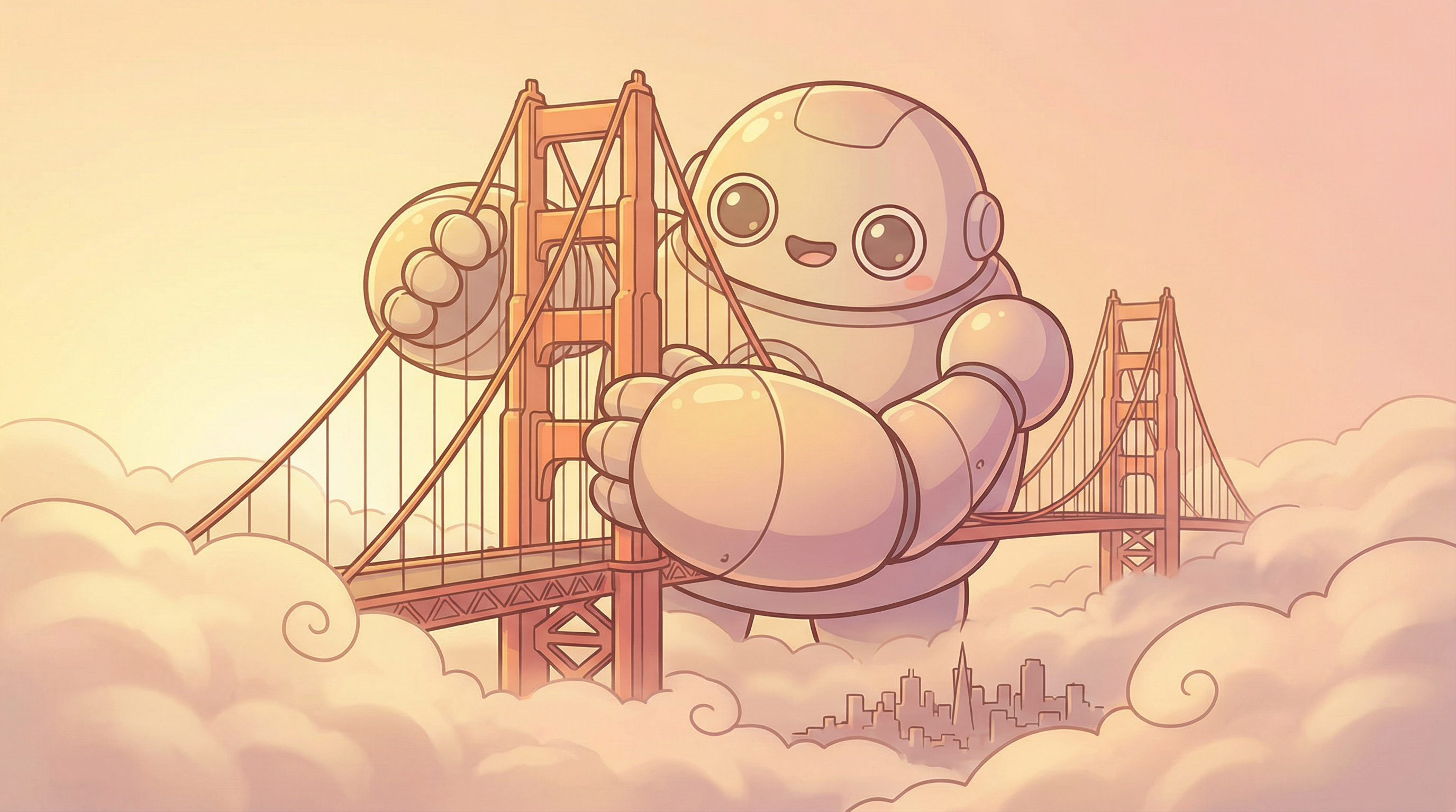 금문교 Claude 일러스트