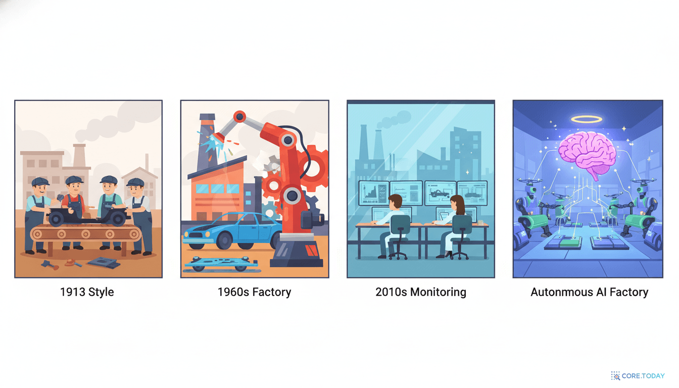제조업 100년의 진화 — 1913년 수작업 조립라인에서 2026년 AI 자율 공장까지