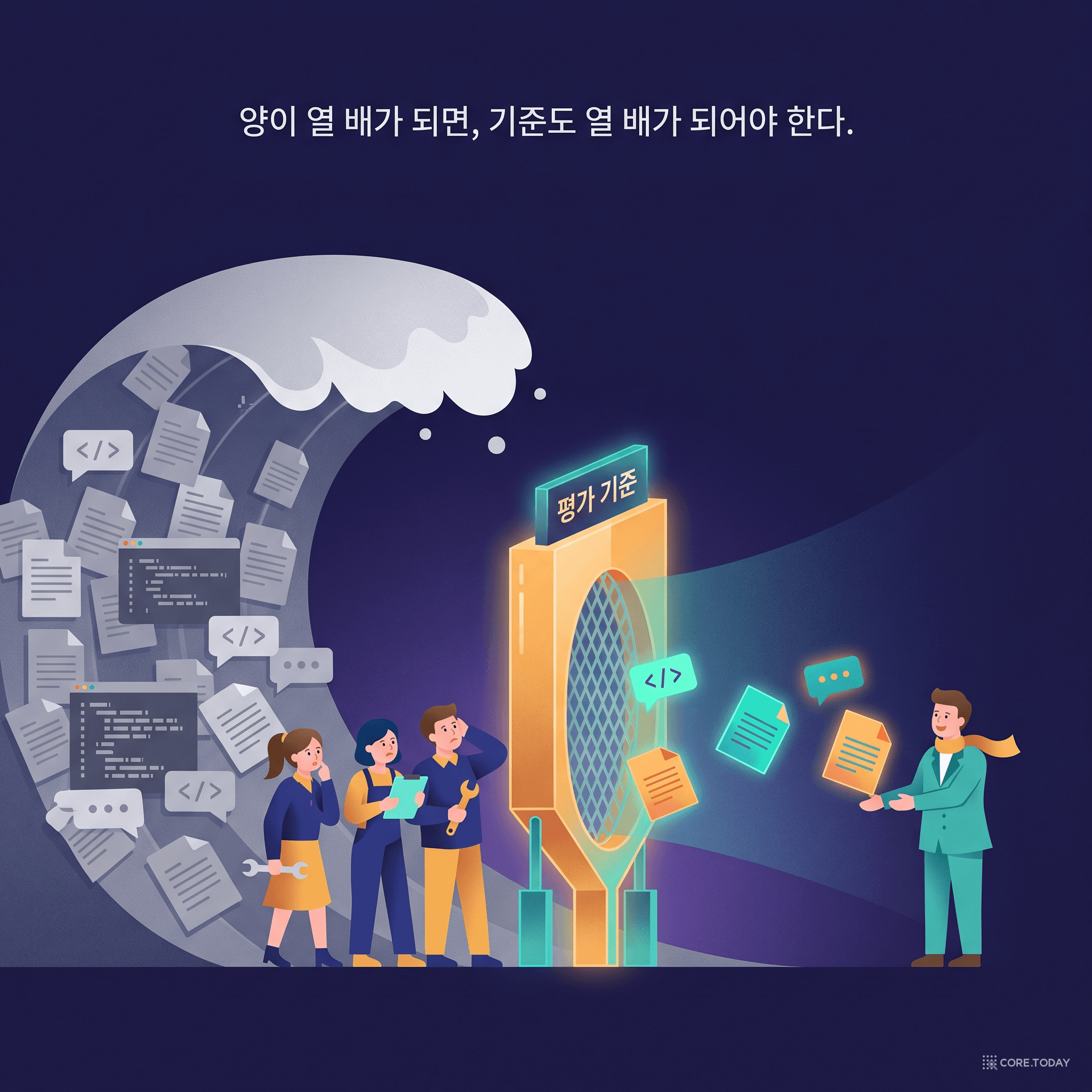 양이 열 배가 되면, 기준도 열 배가 되어야 한다