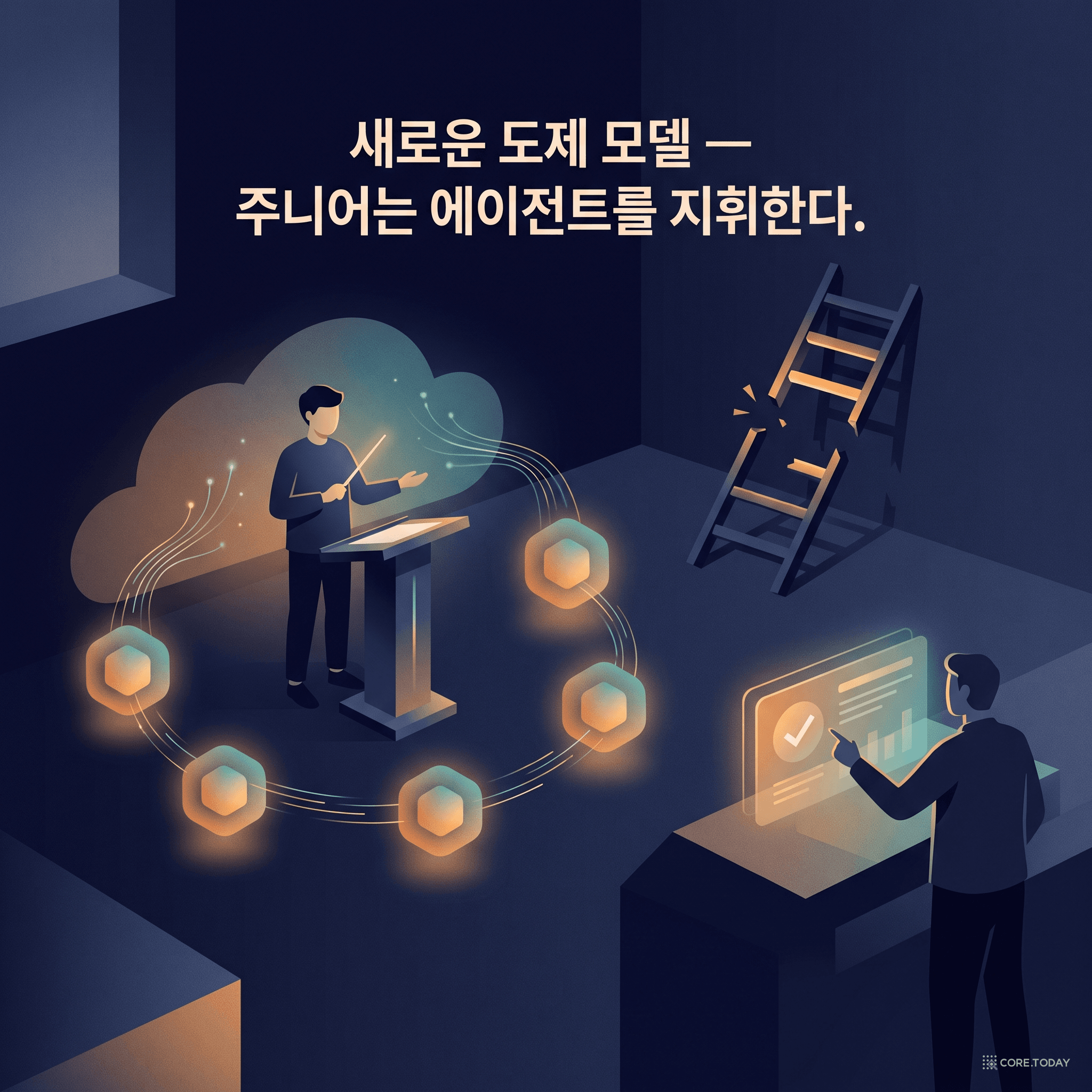 새로운 도제 모델 — 주니어는 에이전트를 지휘한다