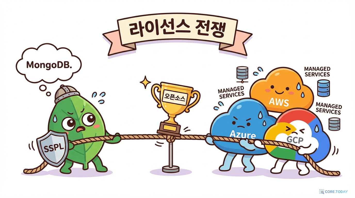 라이선스 전쟁: MongoDB vs AWS·Azure·GCP 클라우드 사업자의 오픈소스 줄다리기