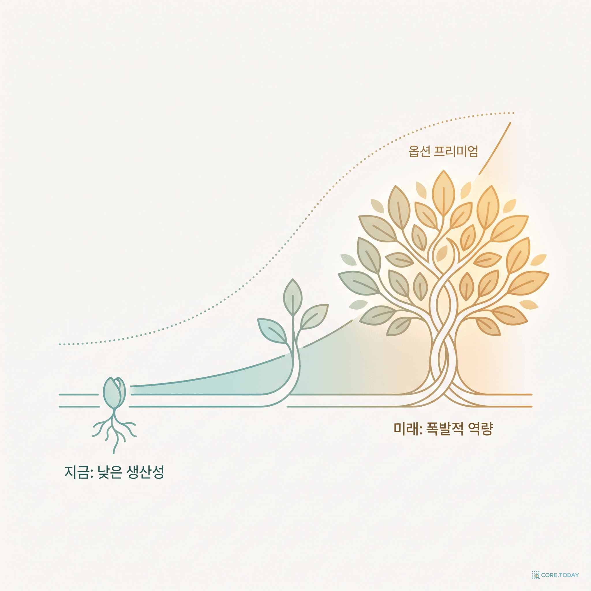 옵션 프리미엄 — 지금의 낮은 생산성은 미래 역량에 심는 씨앗이다