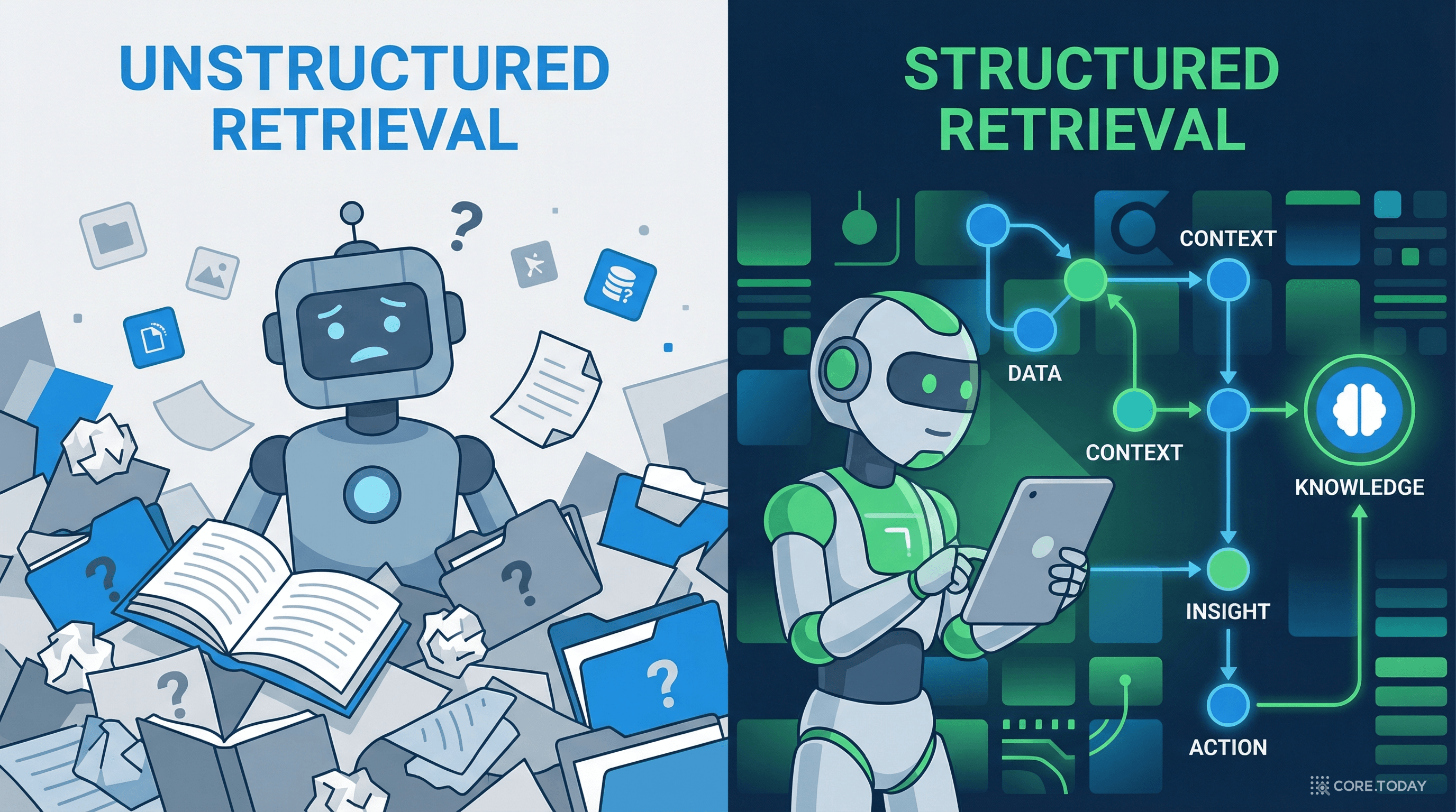 RAG vs OG-RAG 비교 일러스트