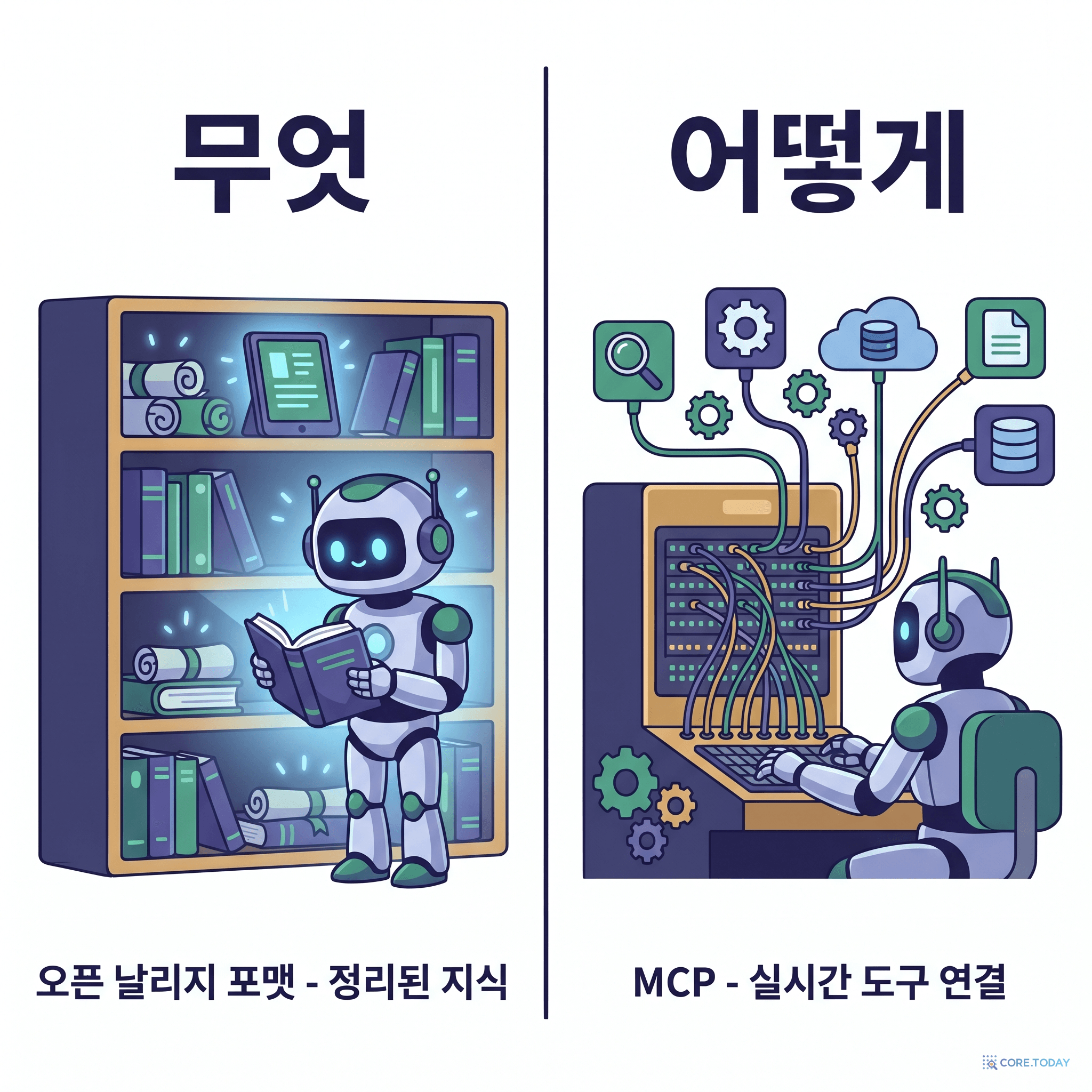 무엇(OKF) vs 어떻게(MCP) — 경쟁이 아니라 보완