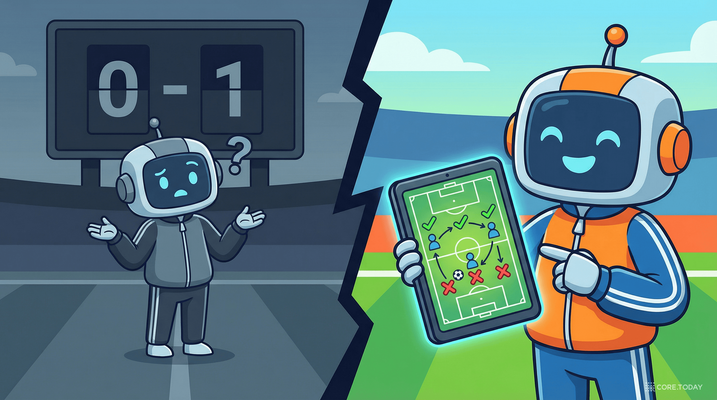 결과만 보는 코치 vs 매 플레이를 분석하는 스마트 코치 — 과정 보상의 중요성