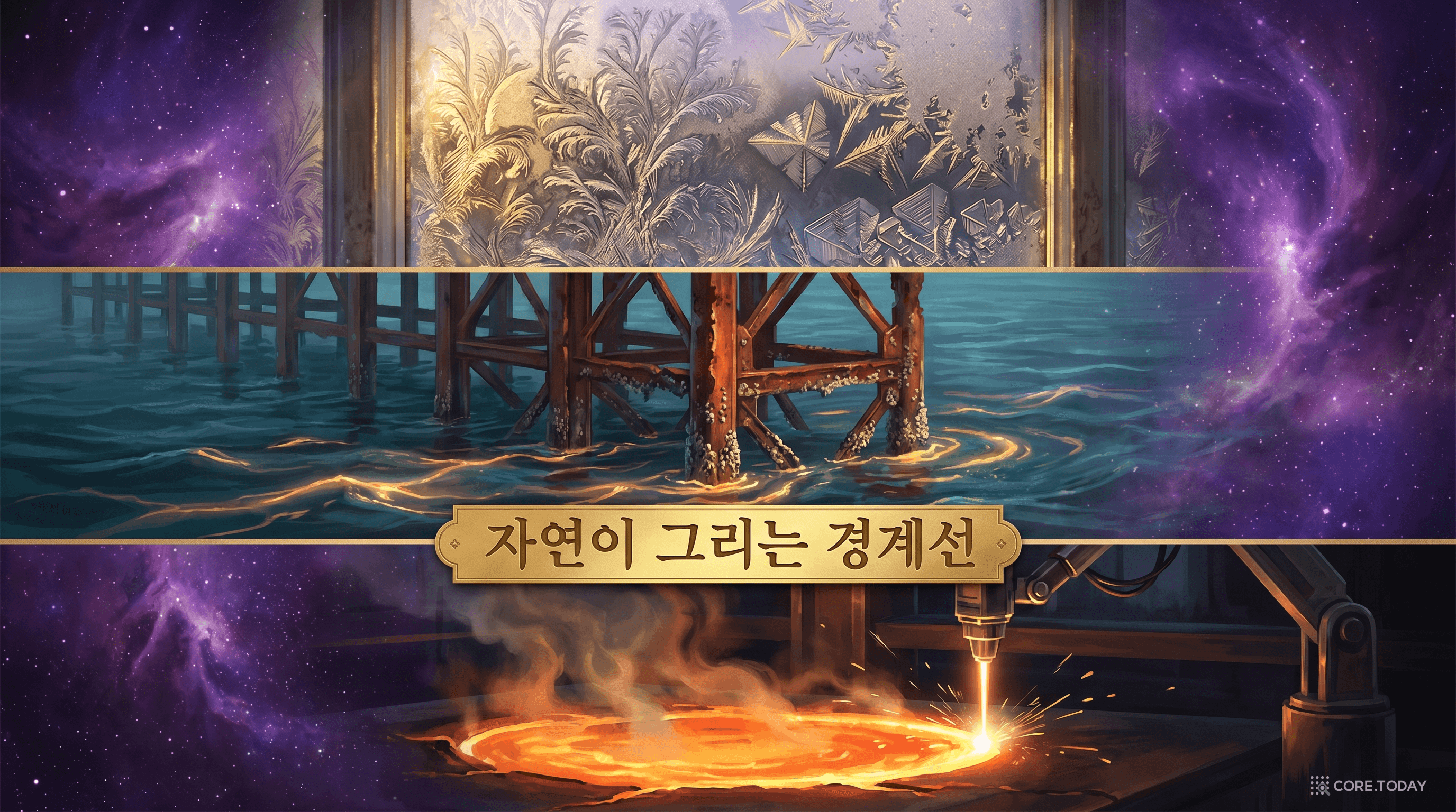 자연이 그리는 경계선 — 서리, 부식, 용융풀이 보여주는 자유 경계 현상