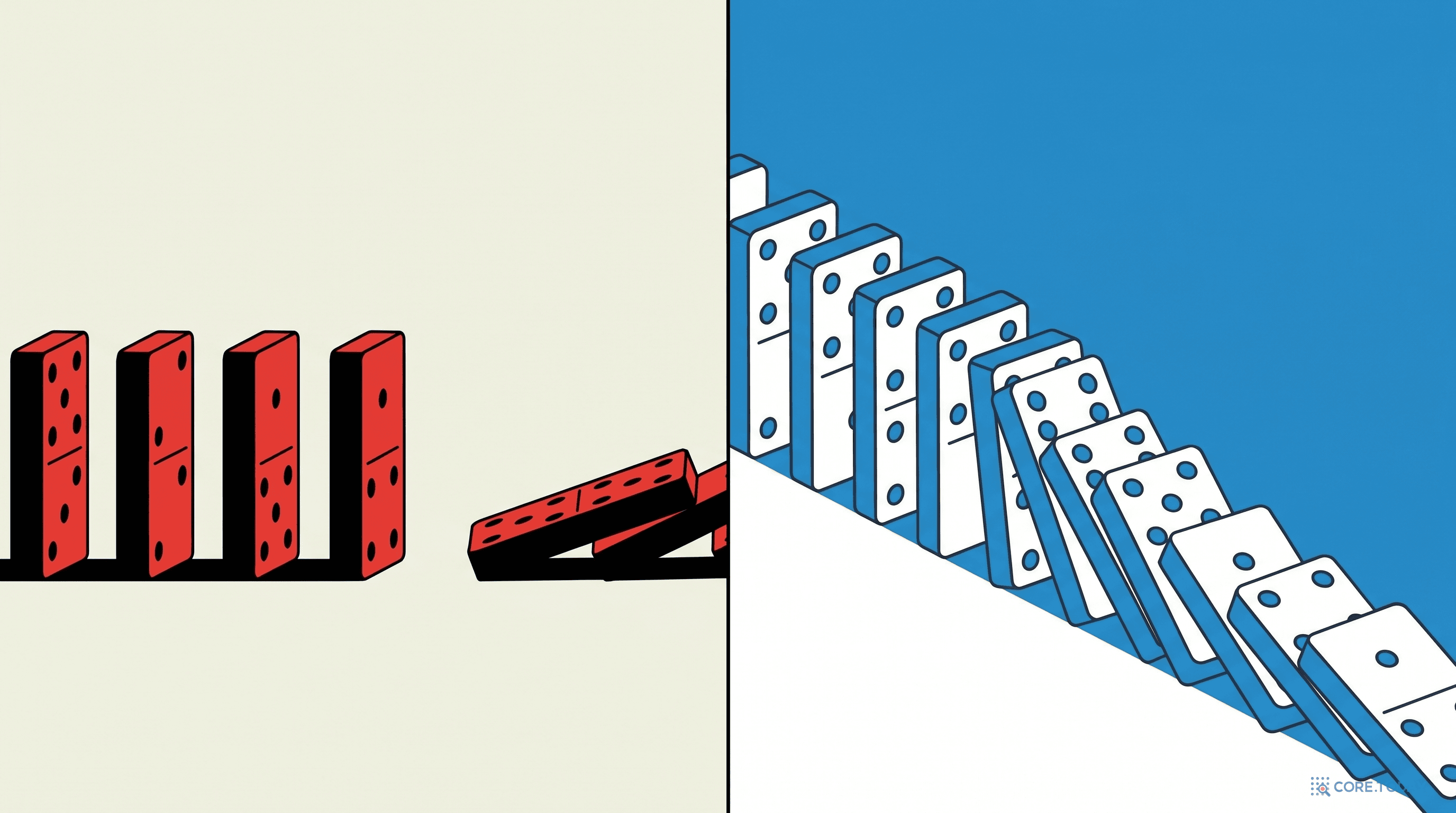 초기 오차가 뒤 시간으로 도미노처럼 증폭되는 시간적 인과성