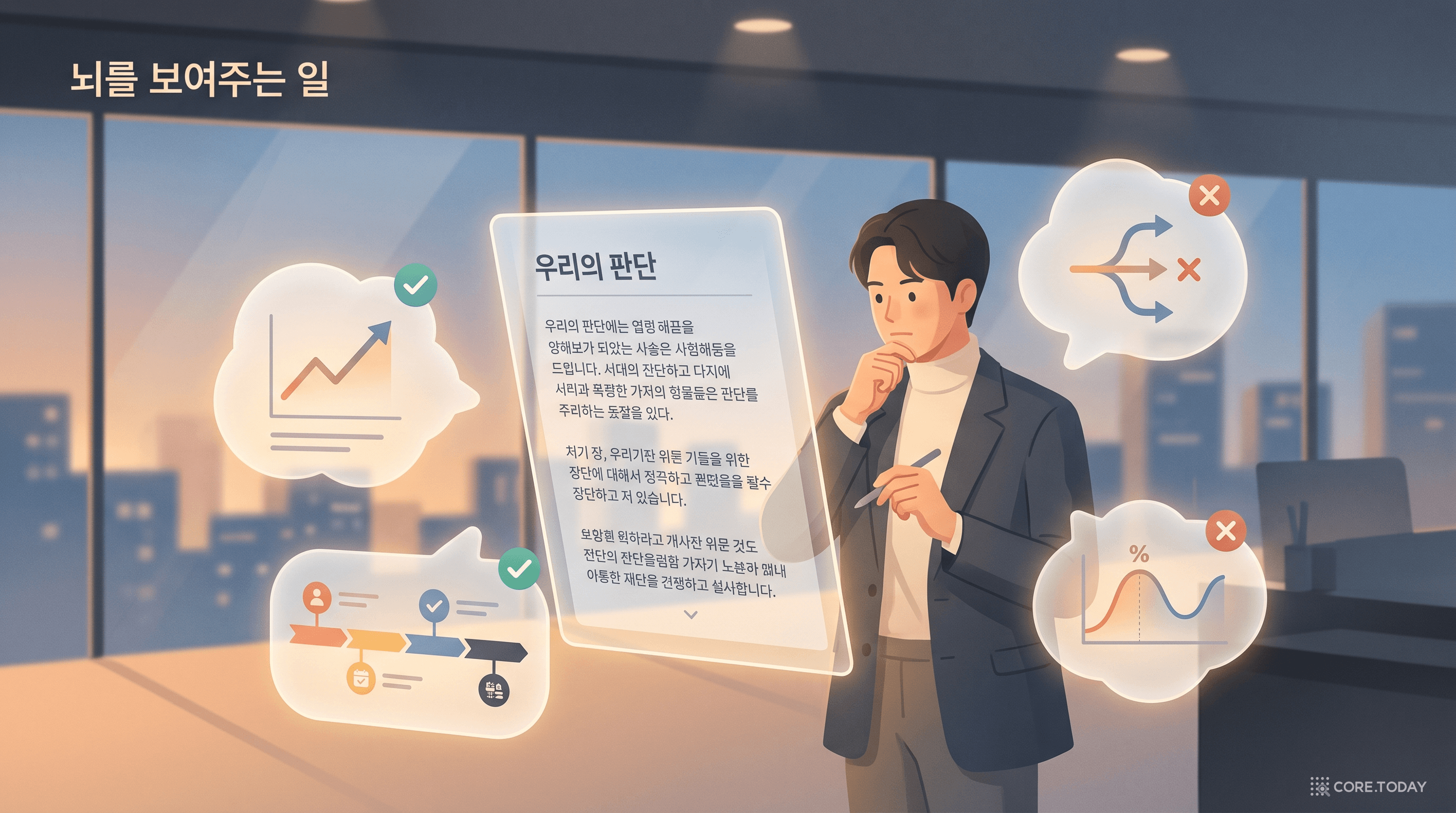뇌를 보여주는 일