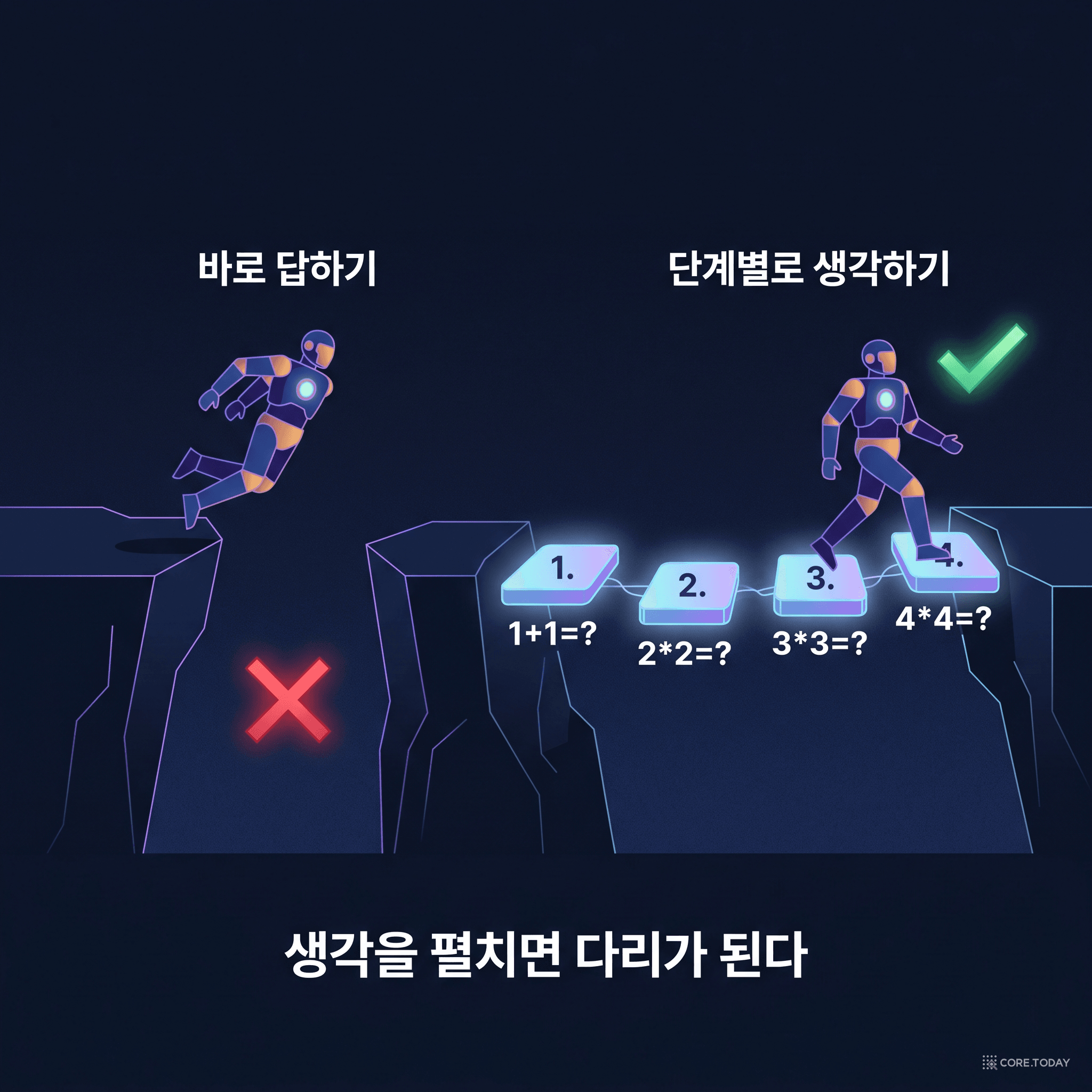 바로 답하기 vs 단계별로 생각하기
