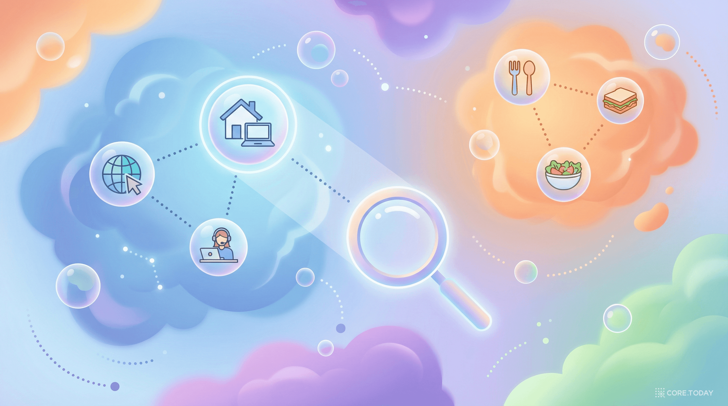 임베딩 벡터 공간 — 비슷한 의미의 개념은 가까이, 다른 의미는 멀리 위치한다