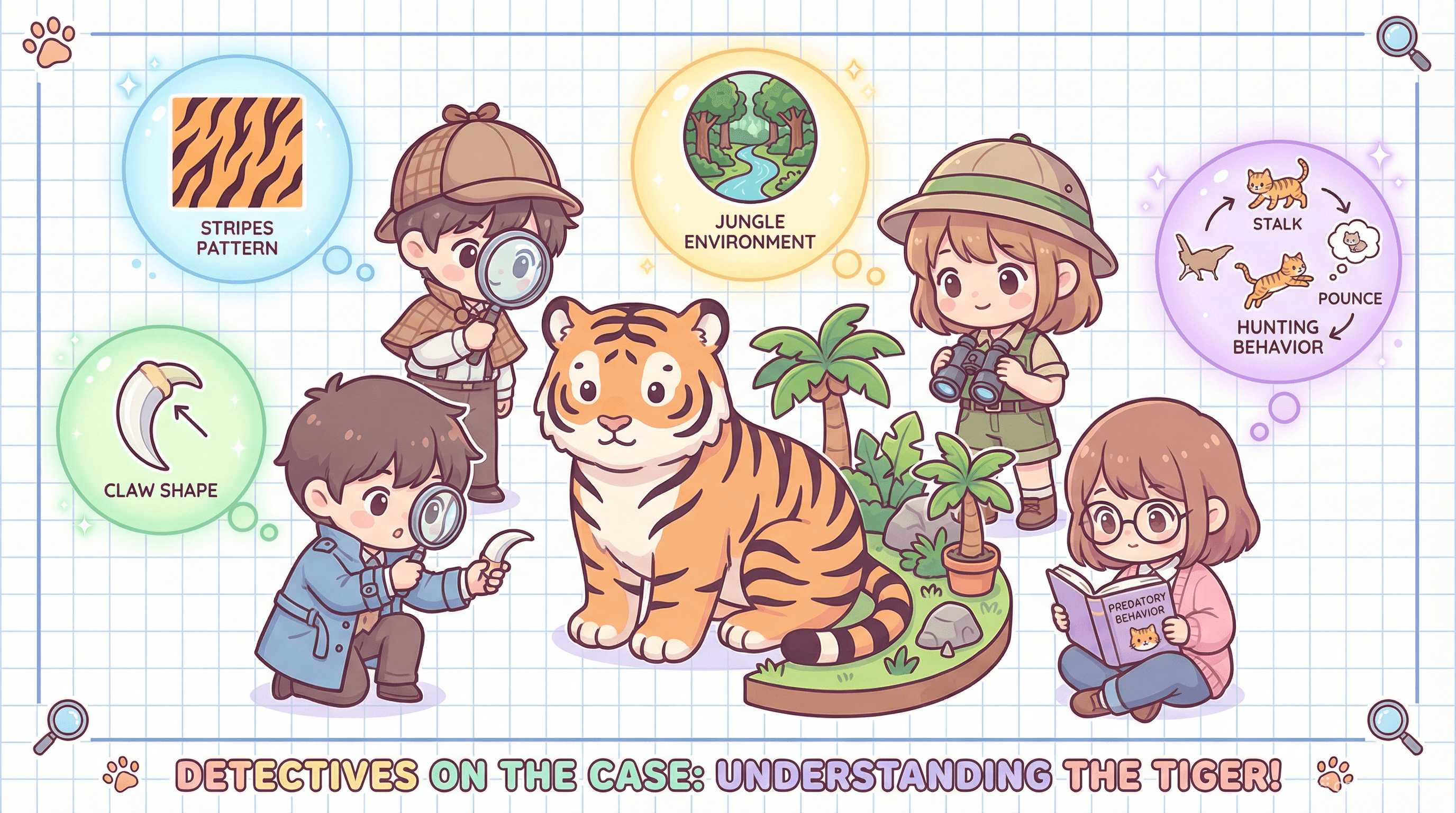 5개 모델이 각각 다른 개념으로 호랑이를 식별하는 과정