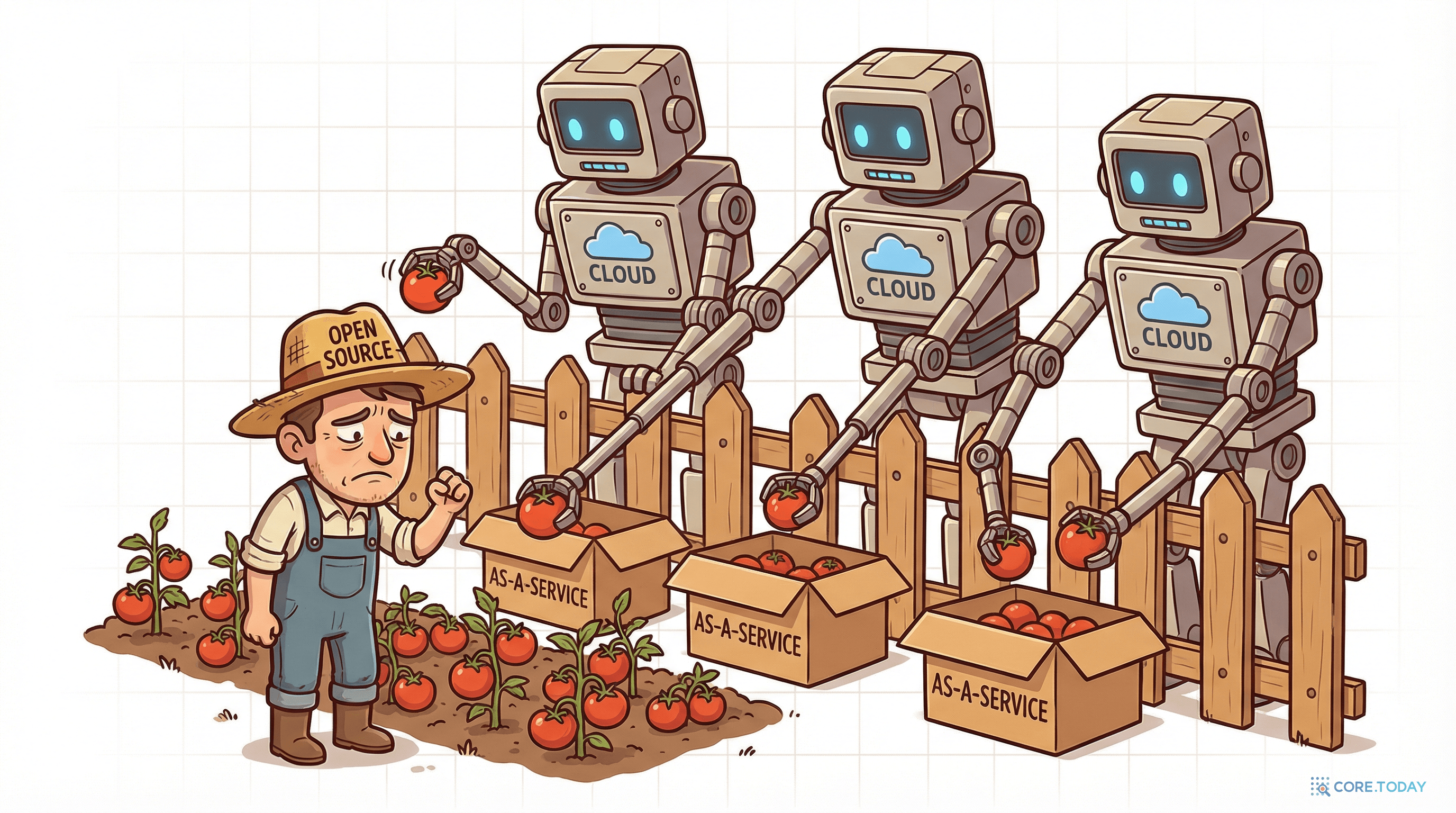 클라우드 프리라이더 문제를 보여주는 카툰