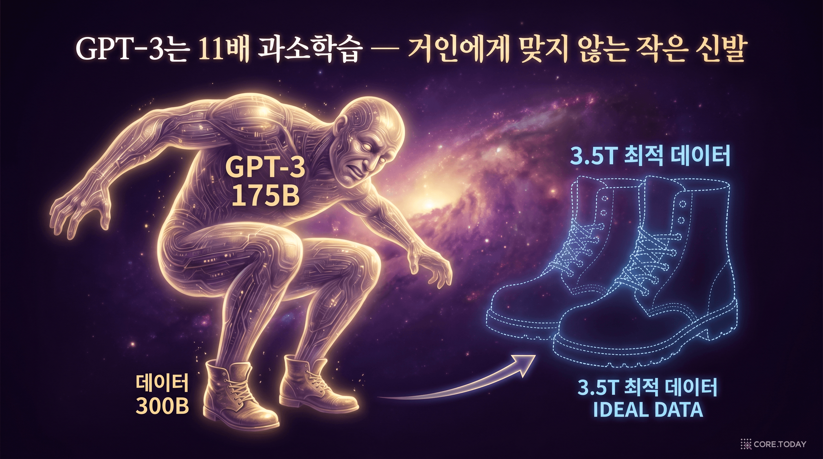 과소학습된 거인 — 거대한 몸집에 비해 턱없이 작은 신발을 신은 GPT-3