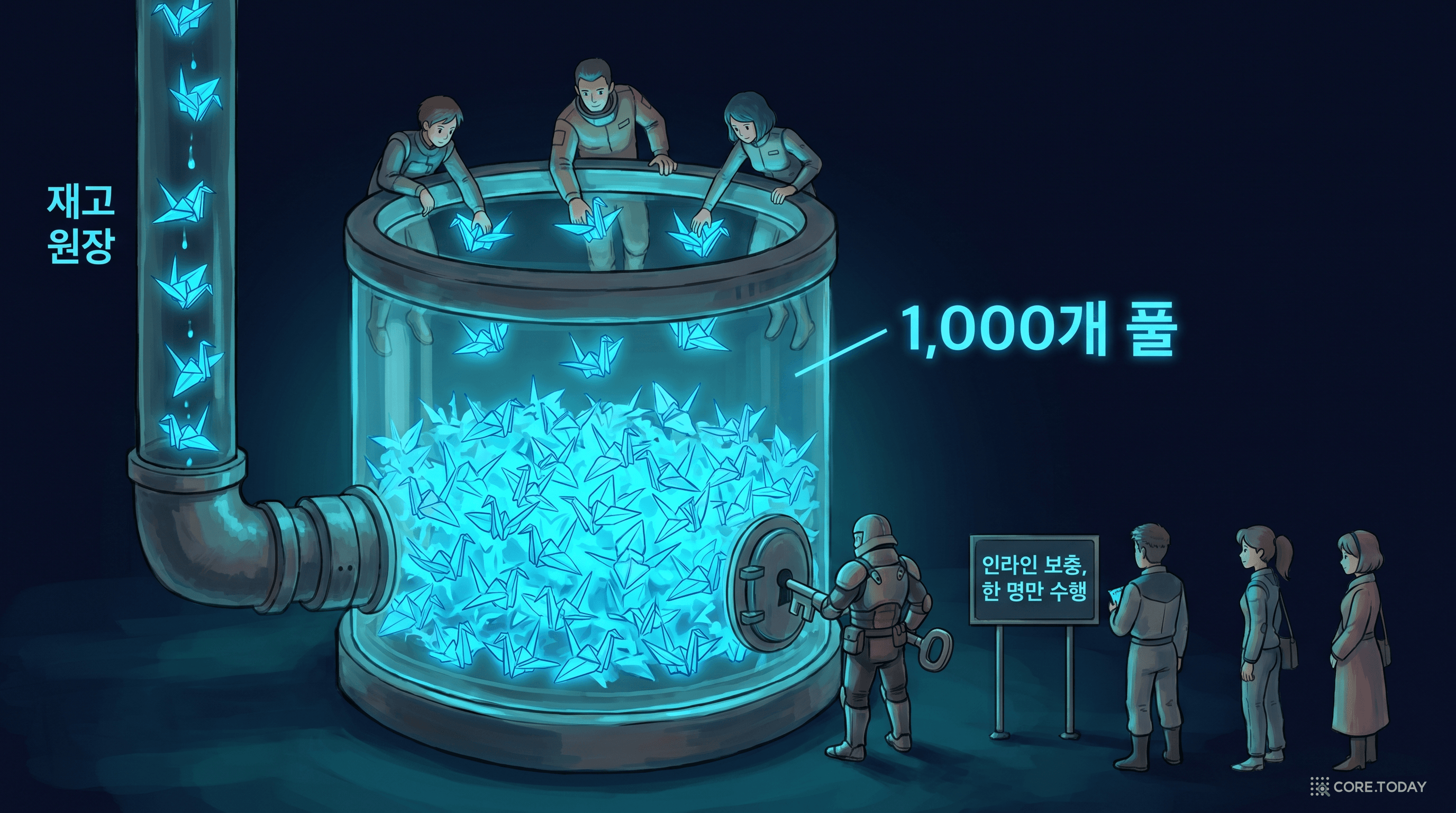 Bounded Pool: 1,000개의 토큰이 든 풀에서 토큰을 꺼내고 보충하는 과정