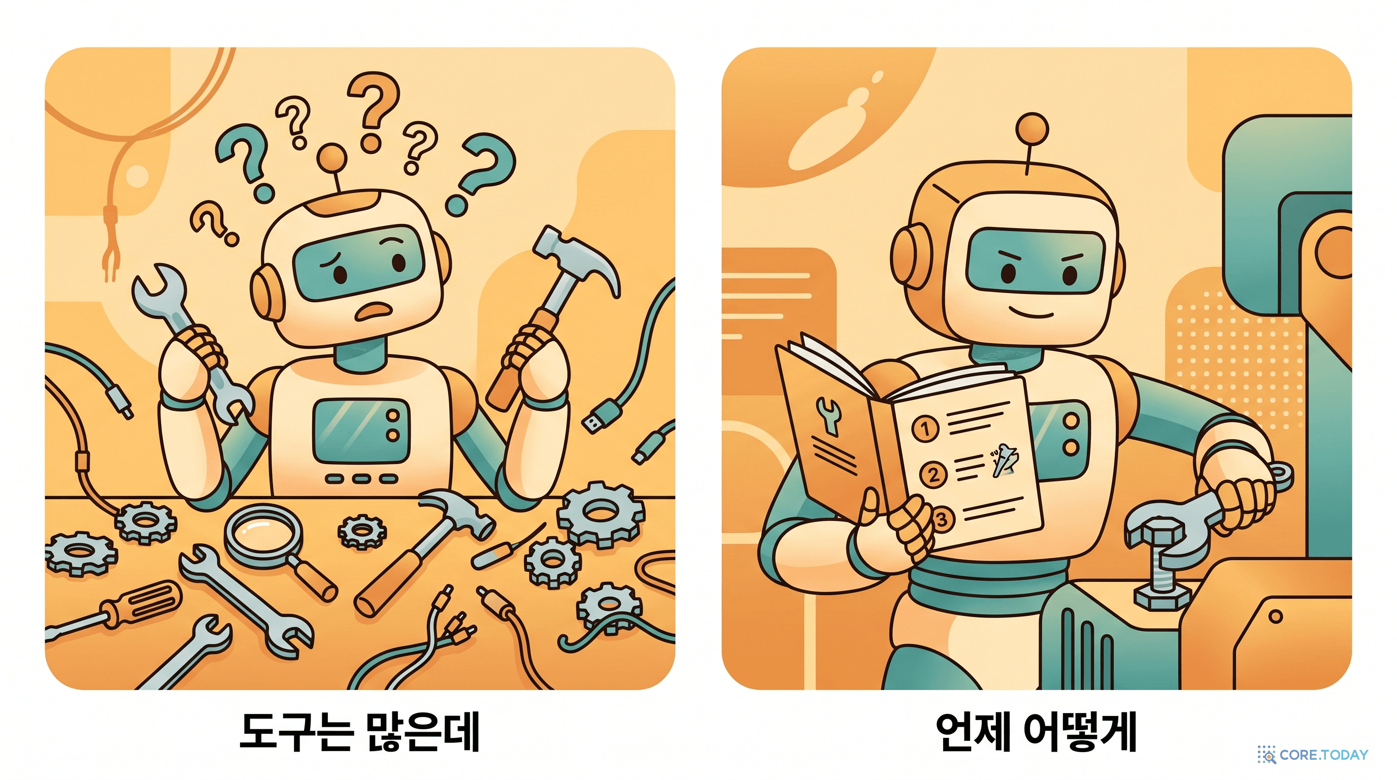 도구는 많지만 언제 어떻게 쓸지 모르는 AI vs 스킬 플레이북을 든 AI