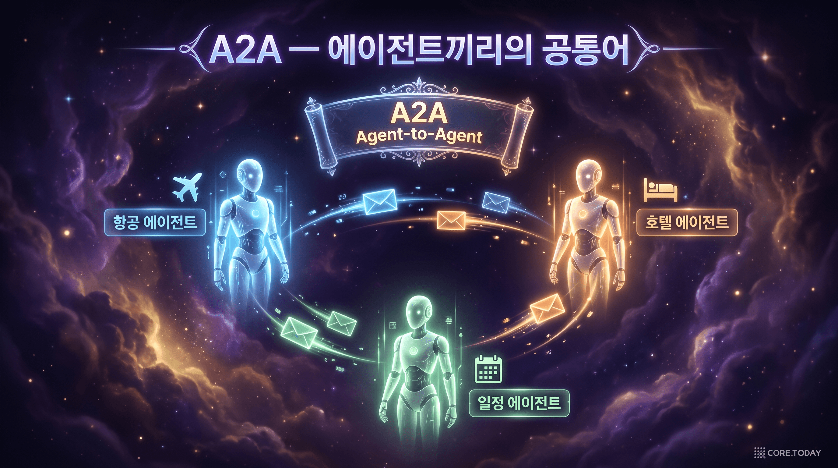 A2A — 항공·호텔·일정 에이전트들이 서로 협업하는 멀티에이전트 네트워크