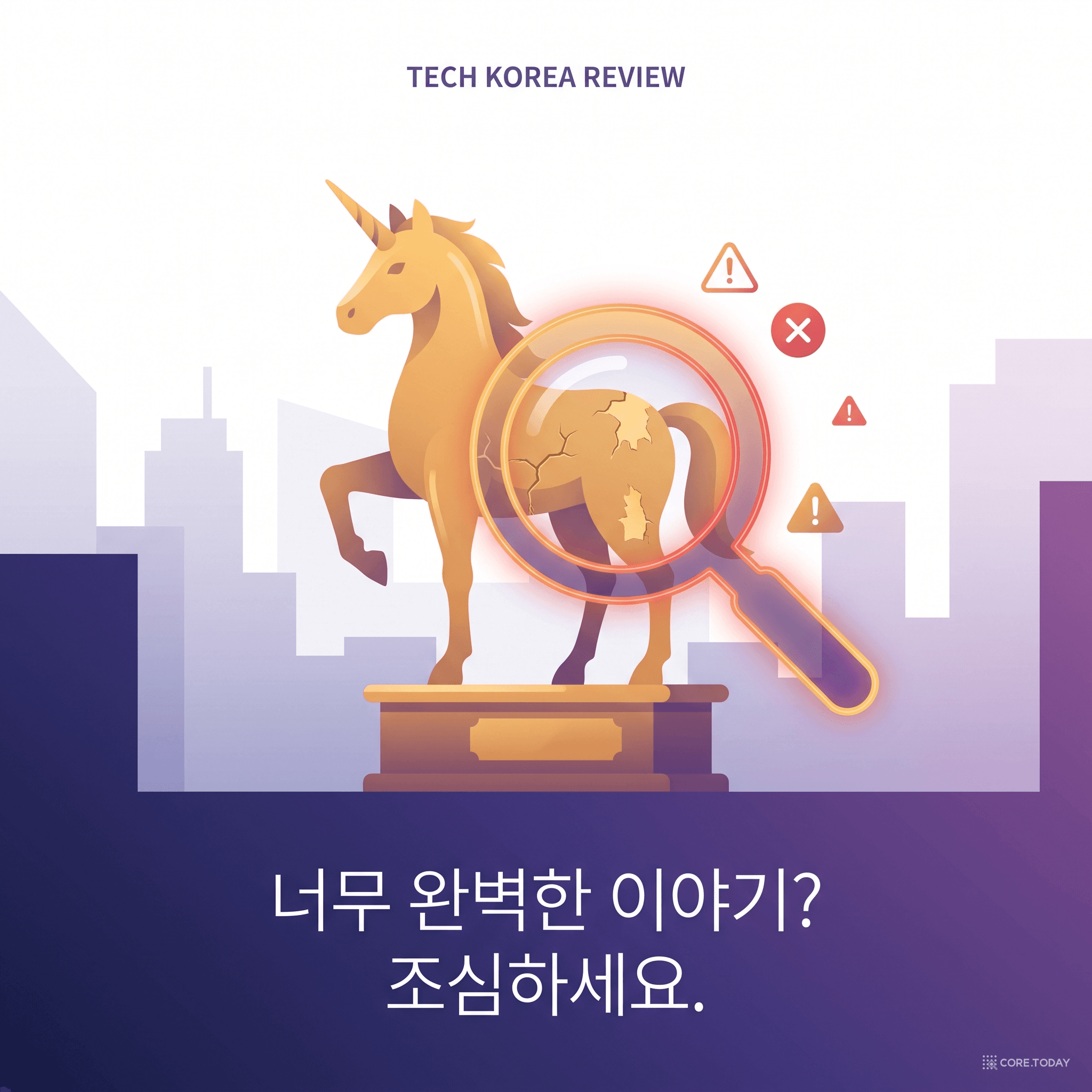 반짝이지만 금이 간 유니콘 — 너무 완벽해 보이는 이야기