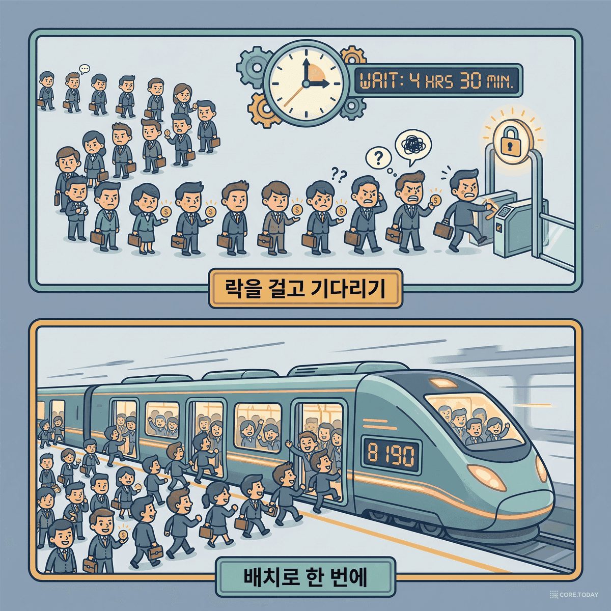락을 걸고 기다리기 vs 배치로 한 번에