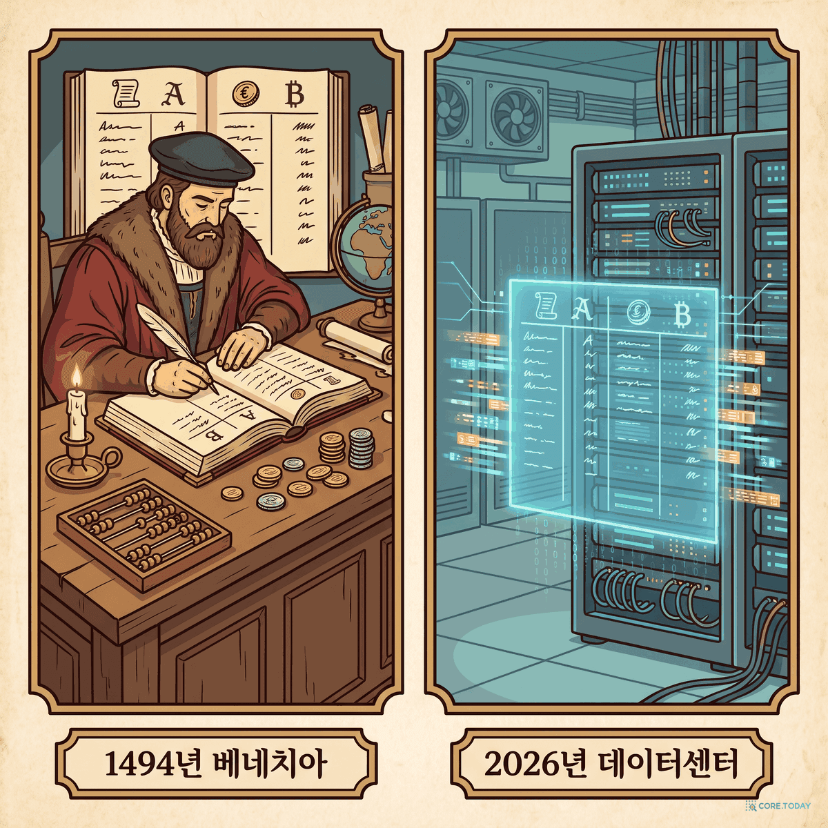 1494년 베네치아의 원장과 2026년 데이터센터의 원장