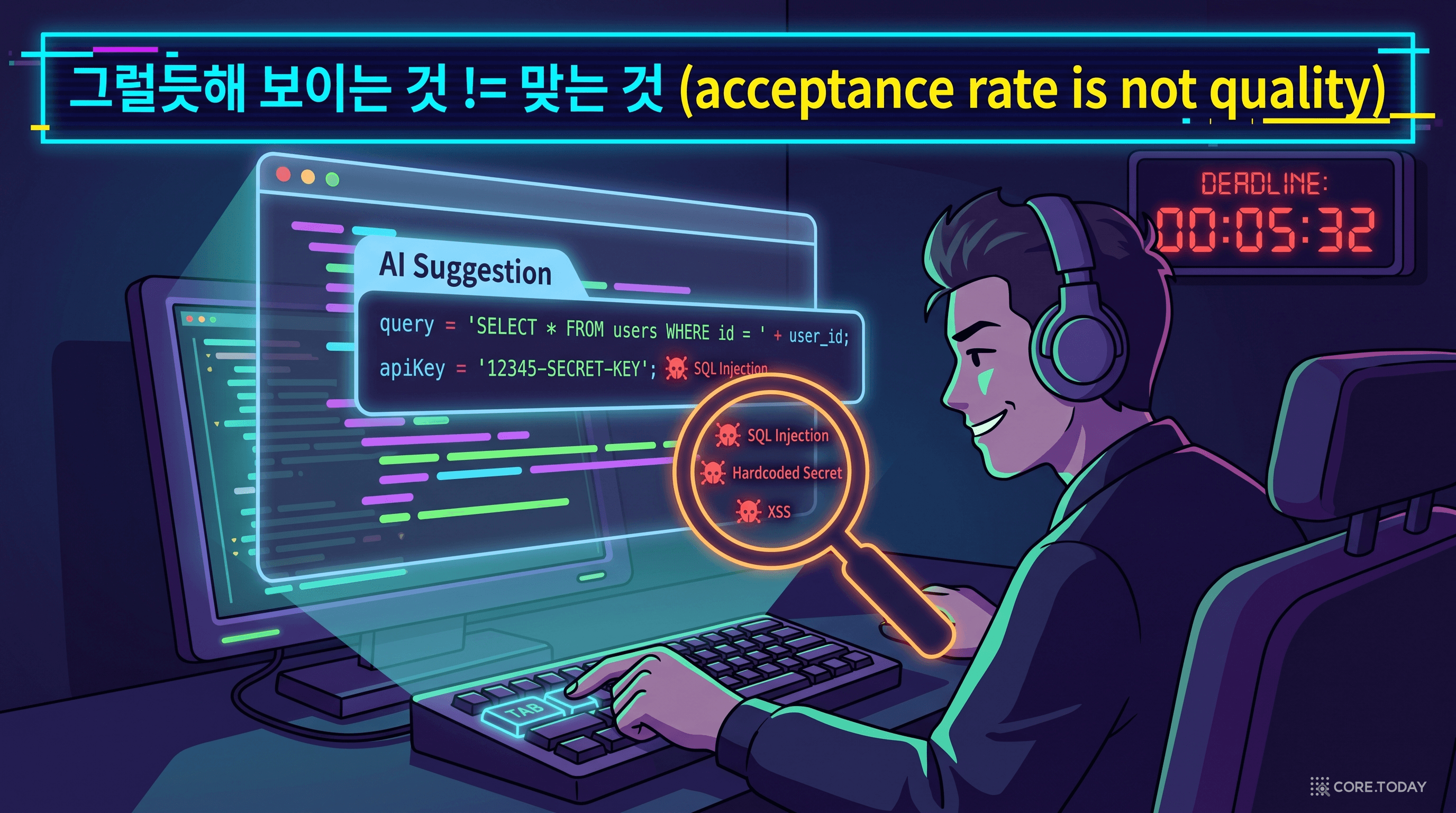 Tab 한 번에 받아들인 코드 — 그럴듯해 보임 ≠ 옳음