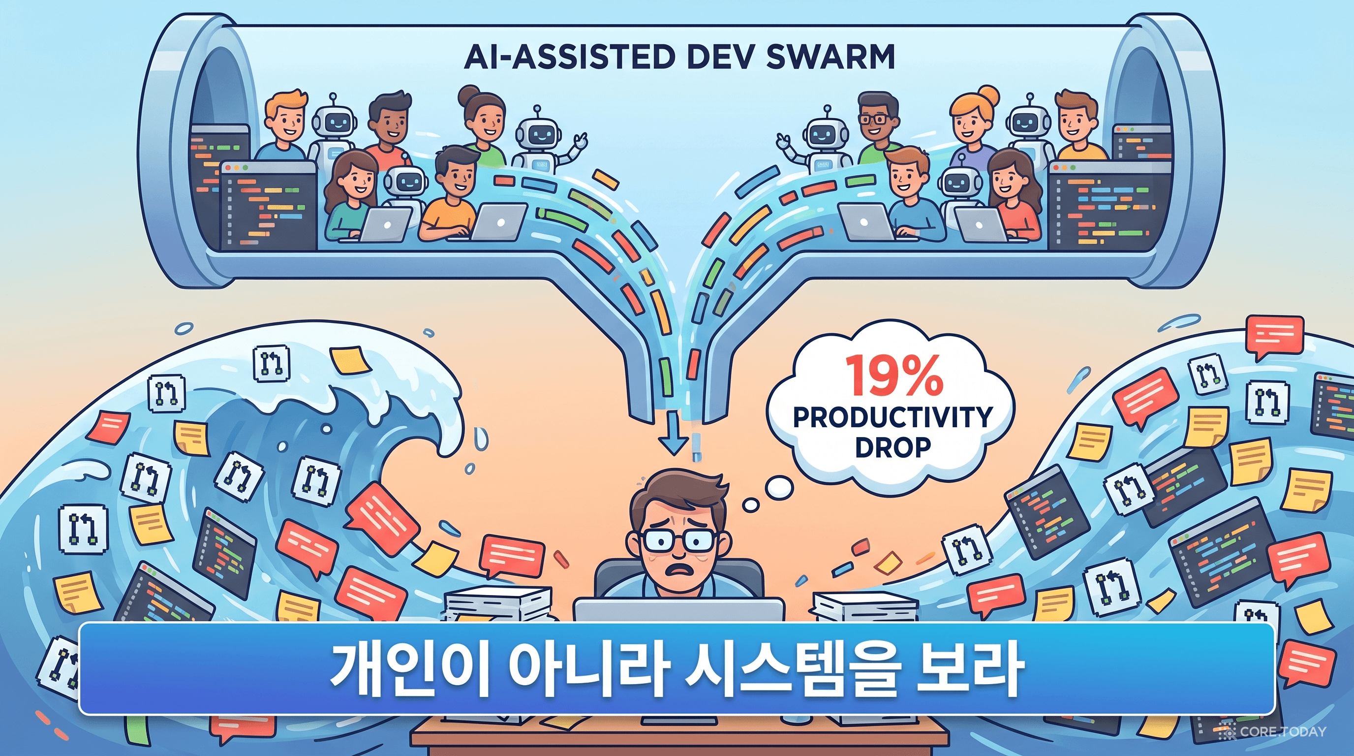 개인은 빨라졌지만 시스템은 막혔다 — AI 시대의 새로운 병목