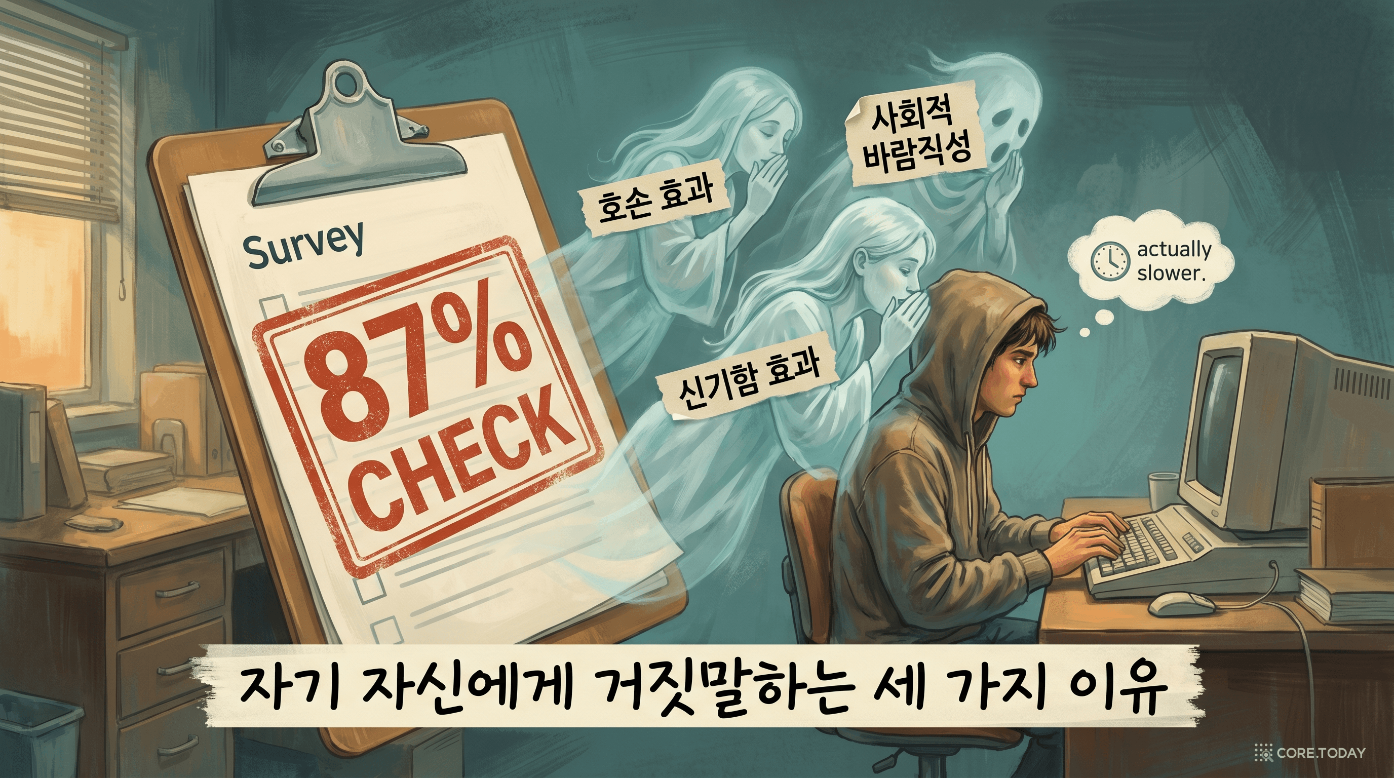 설문지에 적힌 87% — 사람들이 자기 자신에게 거짓말하는 세 가지 이유