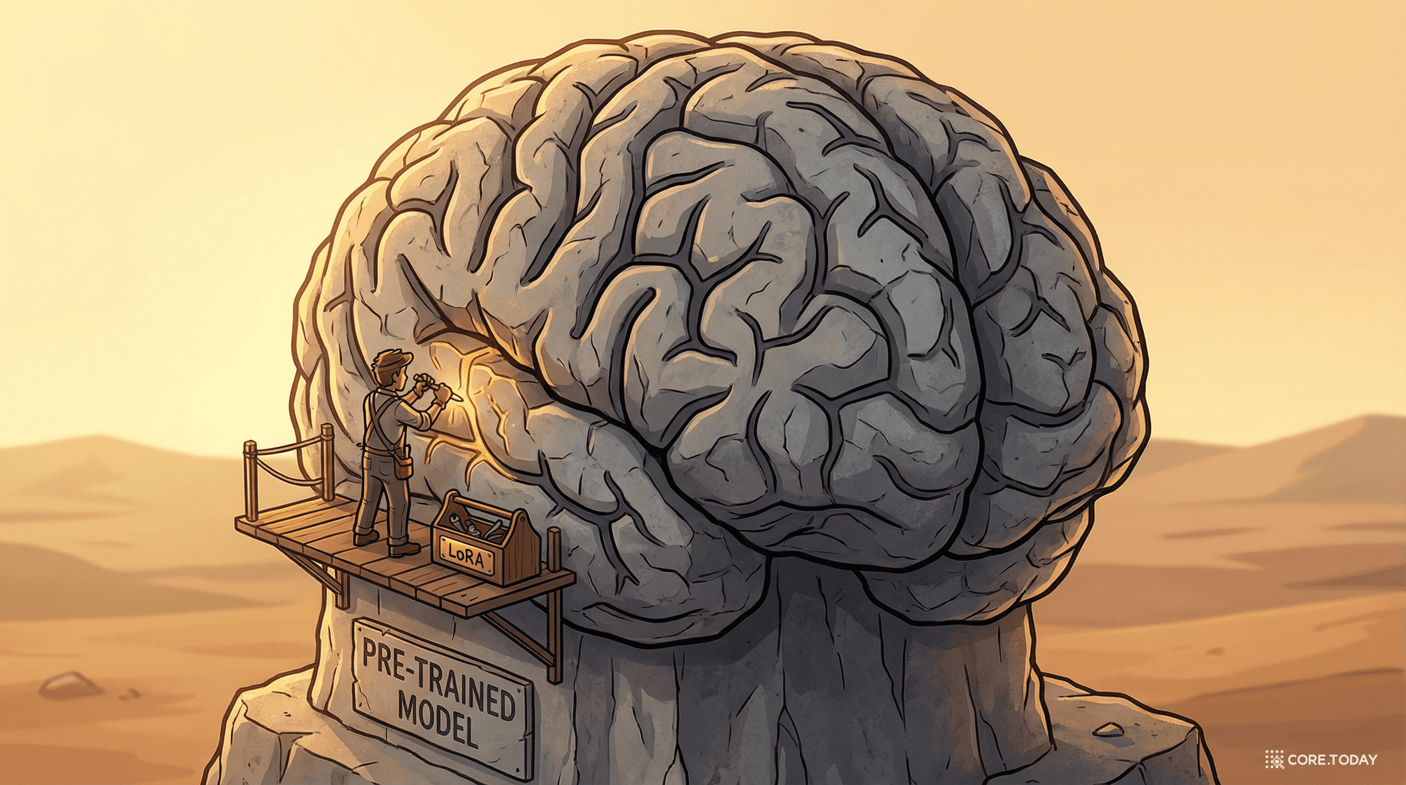 LoRA: 거대한 사전학습 모델의 99.97%는 그대로 두고, 0.03%만 정밀하게 조정하는 기술