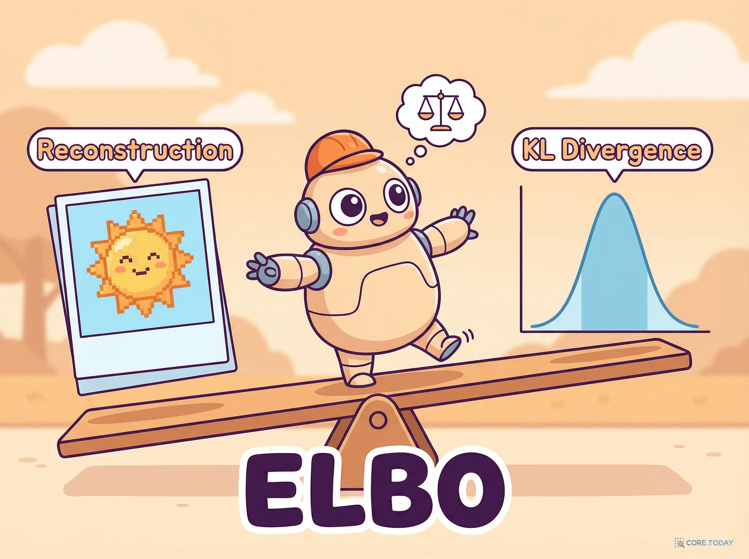 ELBO — 복원 품질과 잠재 공간 정규화의 균형